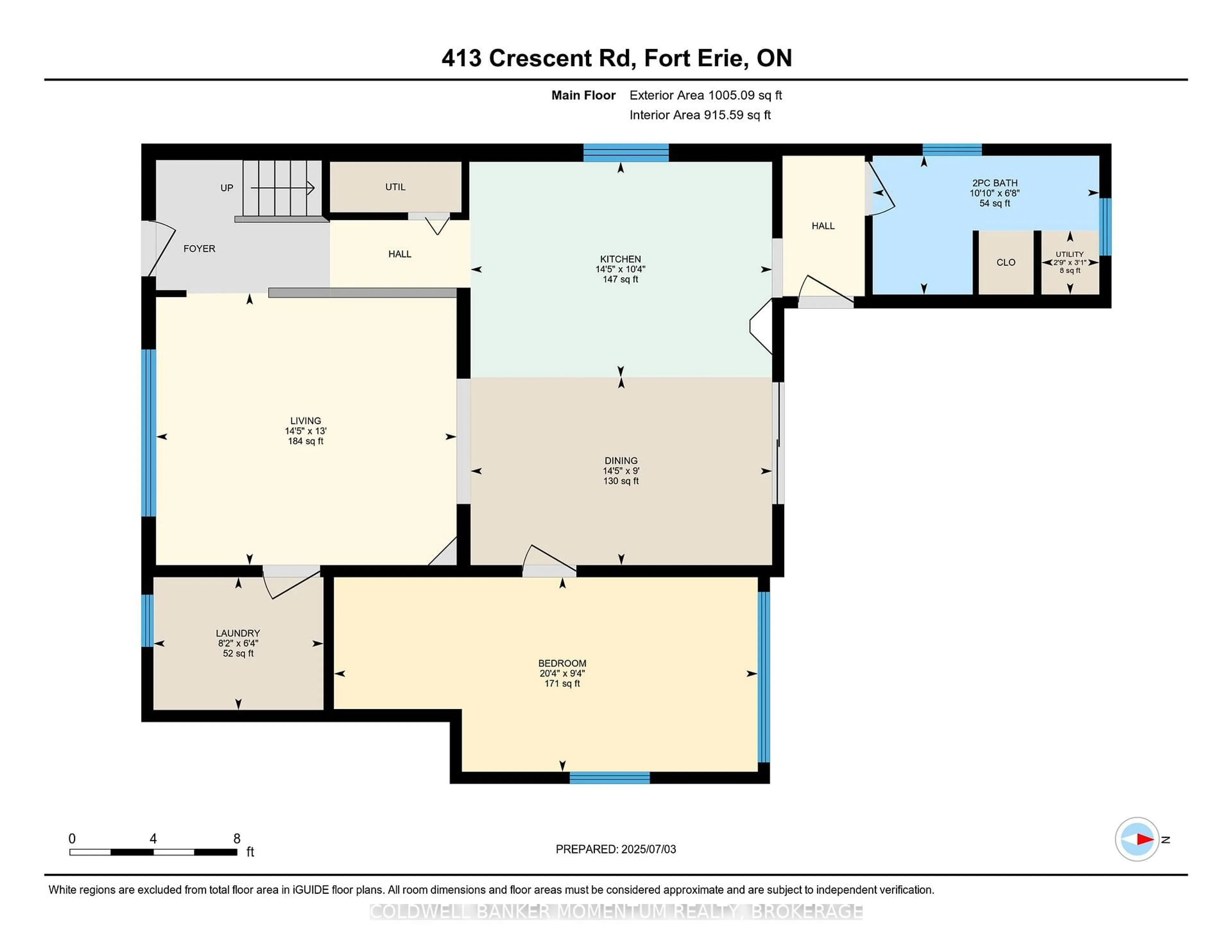 Floor plan for 413 Crescent Rd, Fort Erie Ontario L2A 4P6