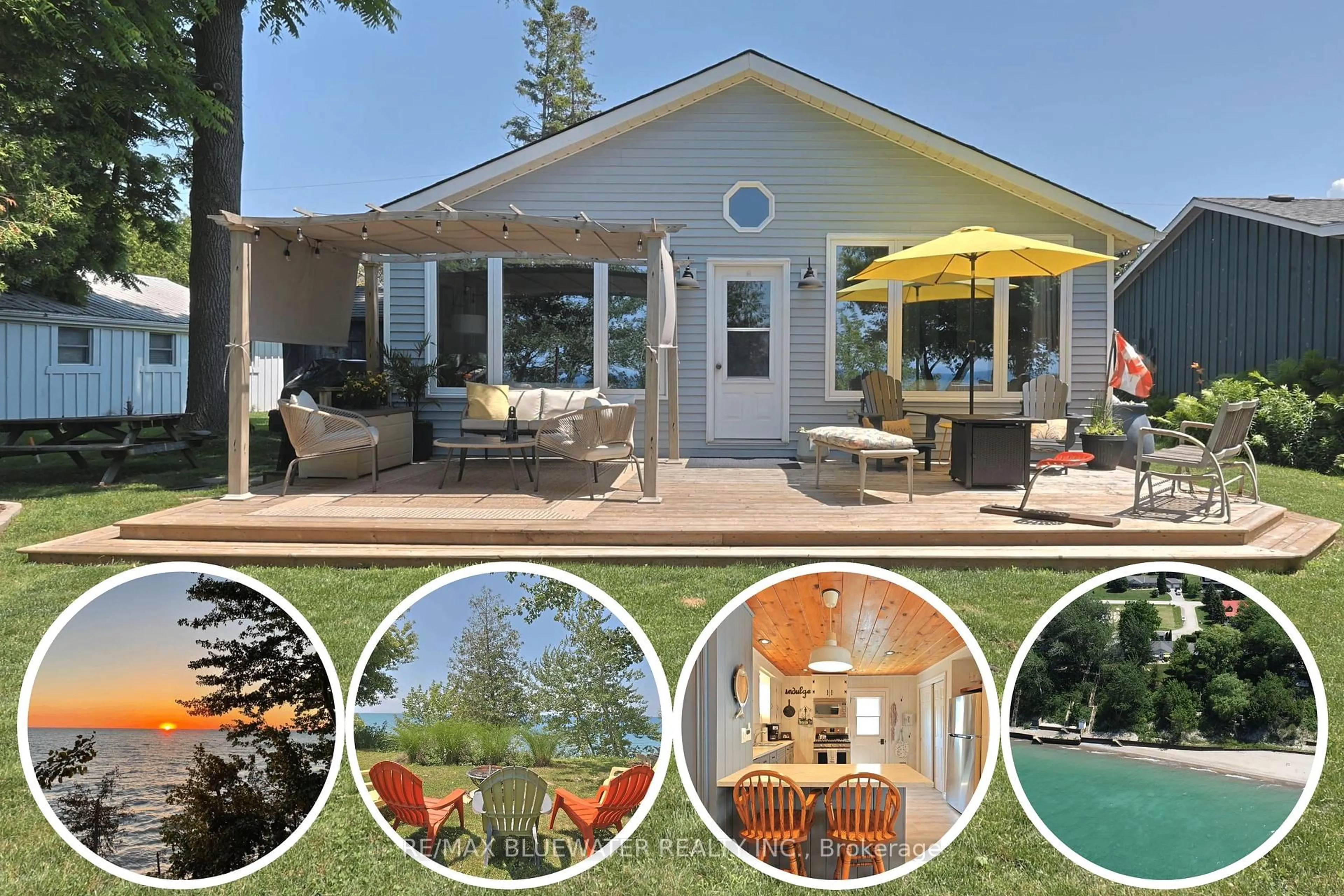 Home with vinyl exterior material, water/lake/river/ocean view for 71857 SUNVIEW Ave, Bluewater Ontario N0M 1T0
