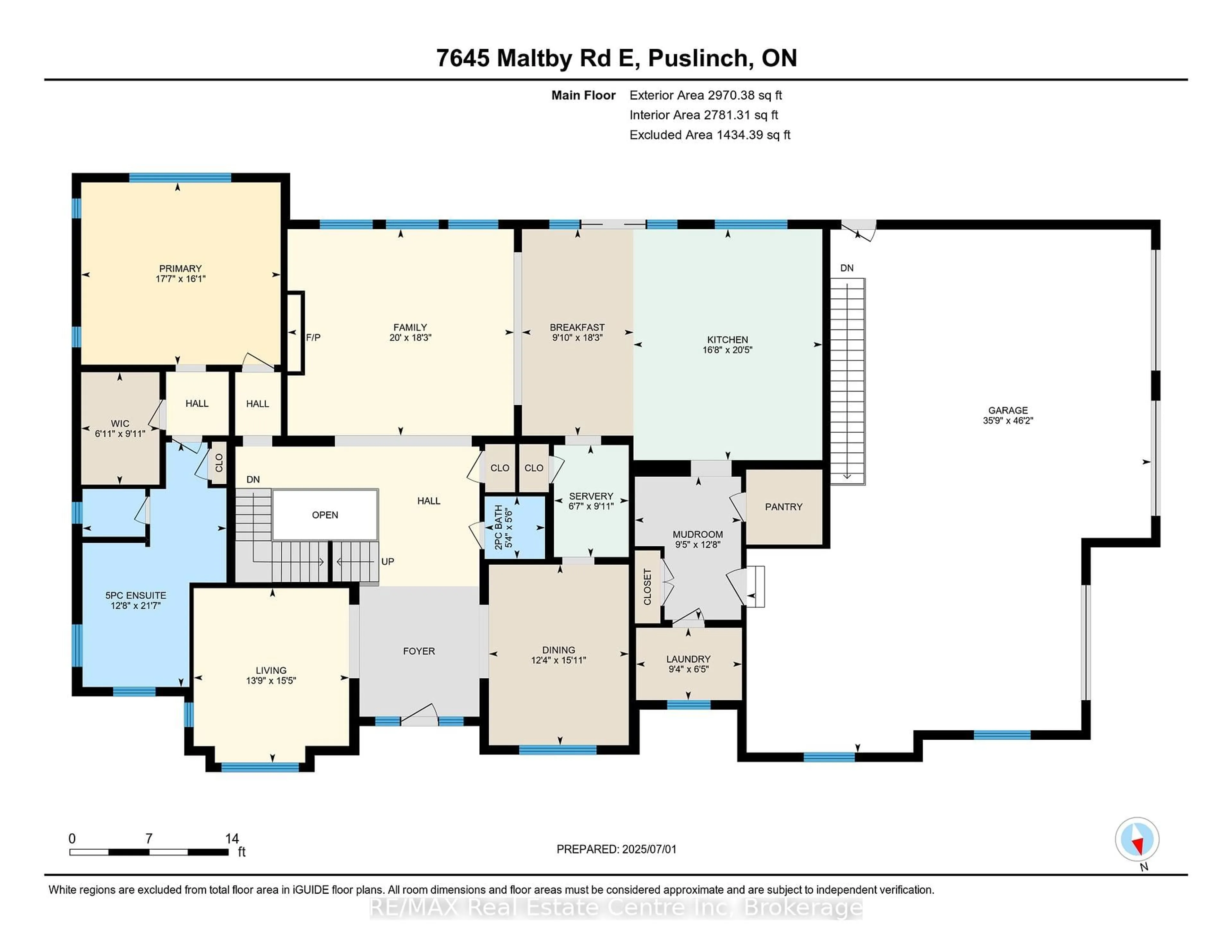 Floor plan for 7645 Maltby Rd, Puslinch Ontario N0B 2J0