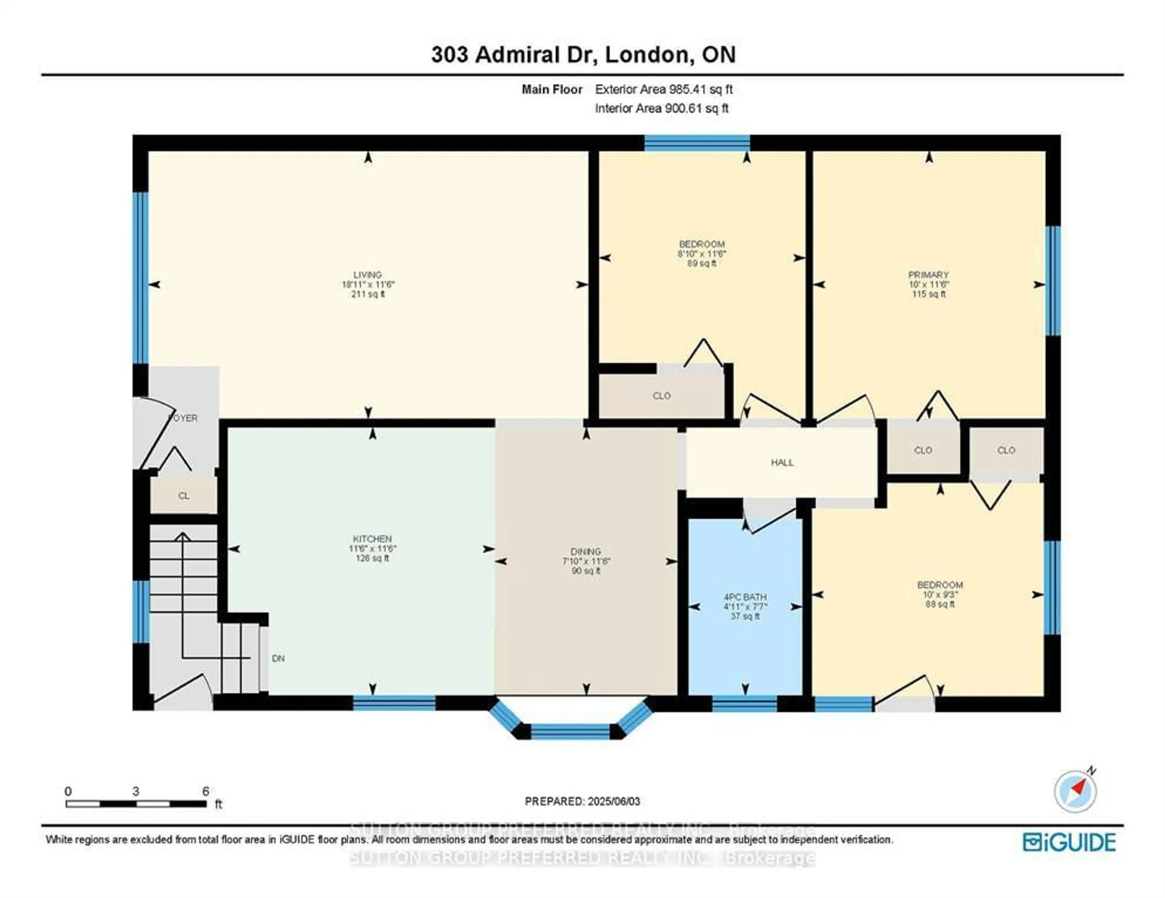 Floor plan for 303 Admiral Dr, London East Ontario N5V 1J2