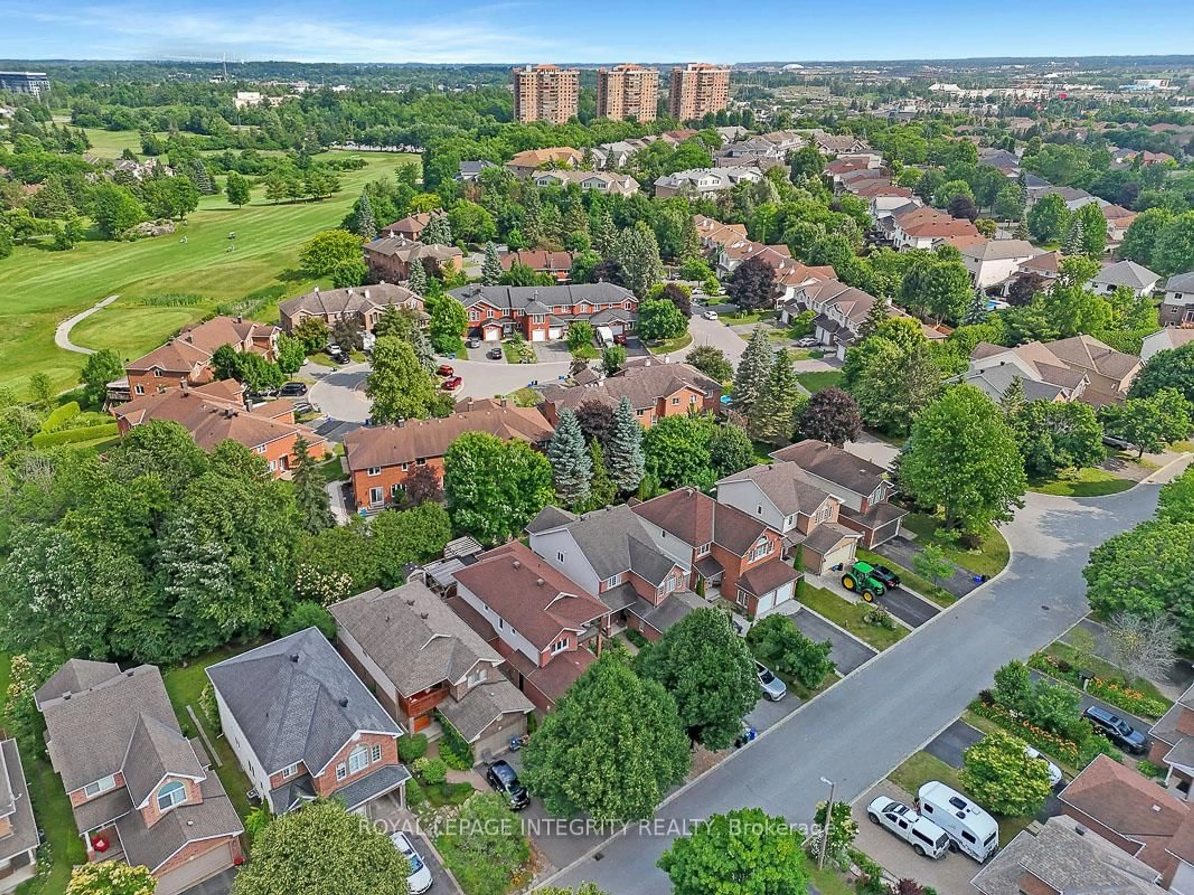 A pic from outside/outdoor area/front of a property/back of a property/a pic from drone, city buildings view from balcony for 30 Sherring Cres, Ottawa Ontario K2K 2T2