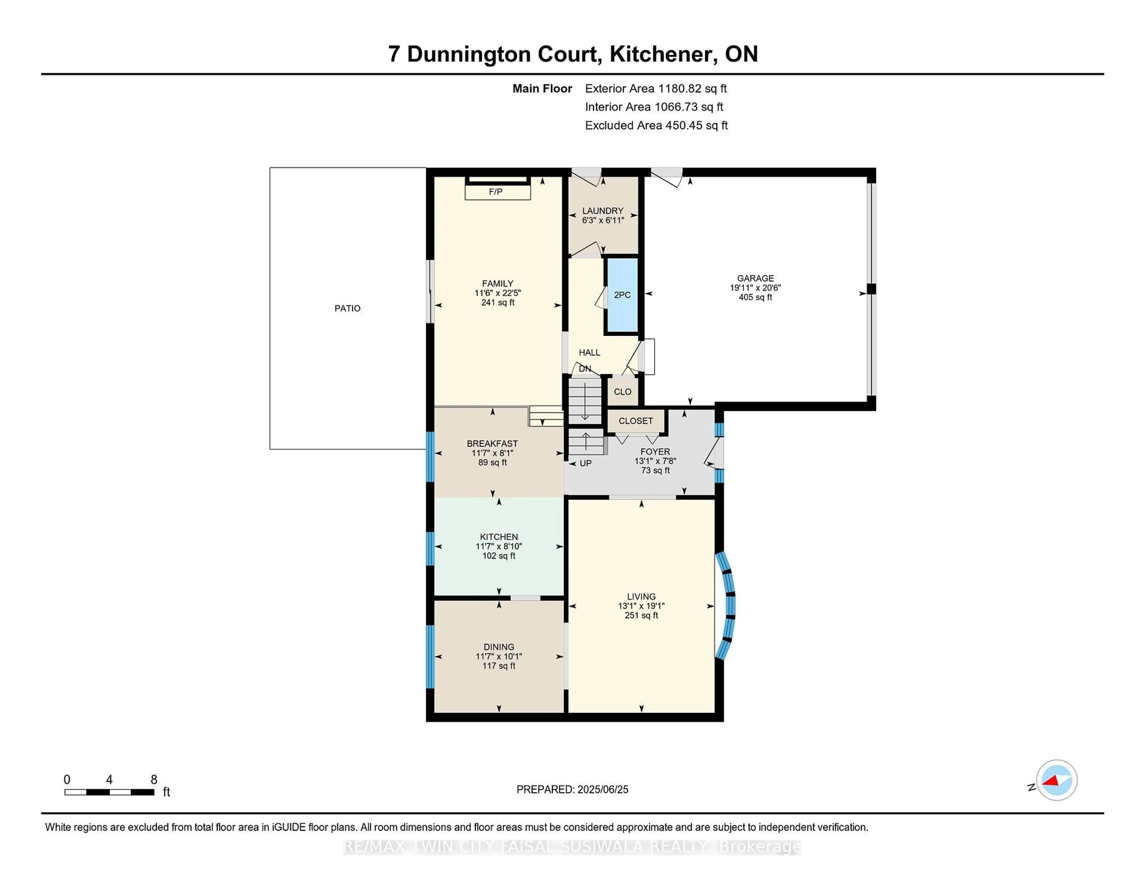 Floor plan for 7 Dunnington Crt, Kitchener Ontario N2A 3M5