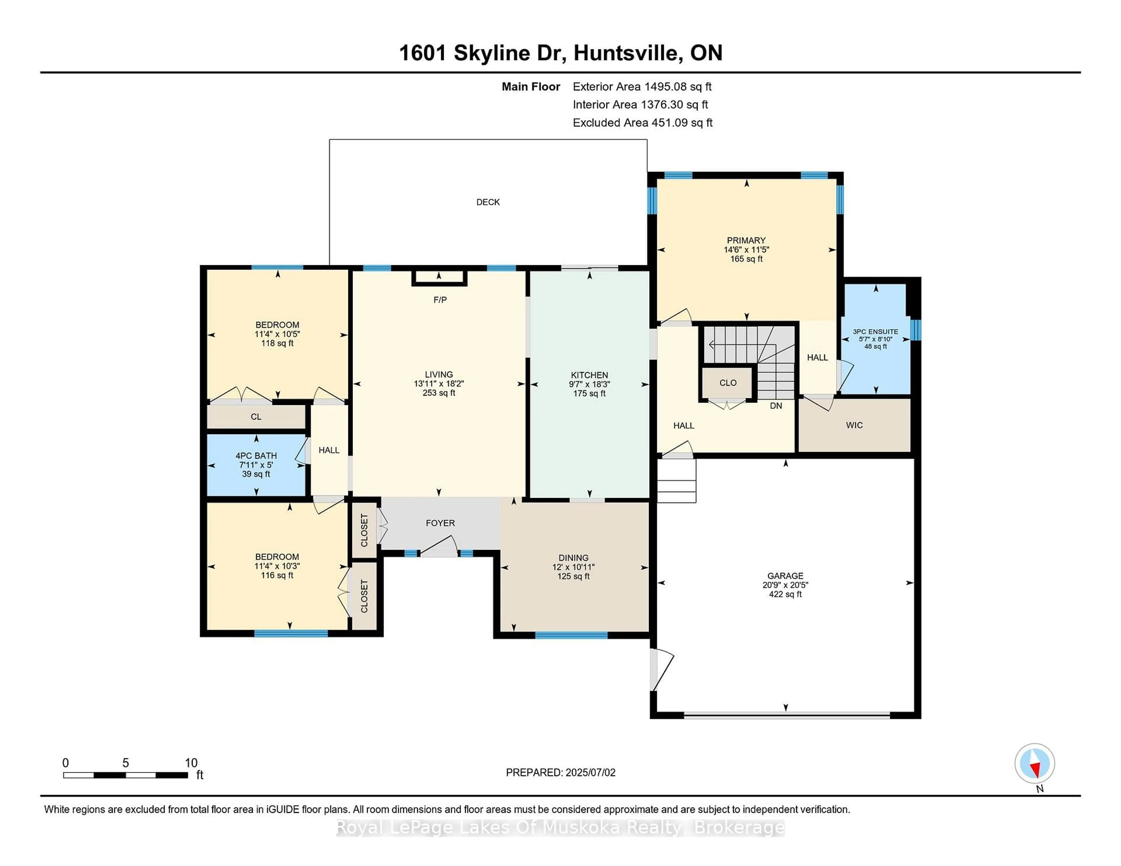 Floor plan for 1601 Skyline Dr, Huntsville Ontario P1H 1A5