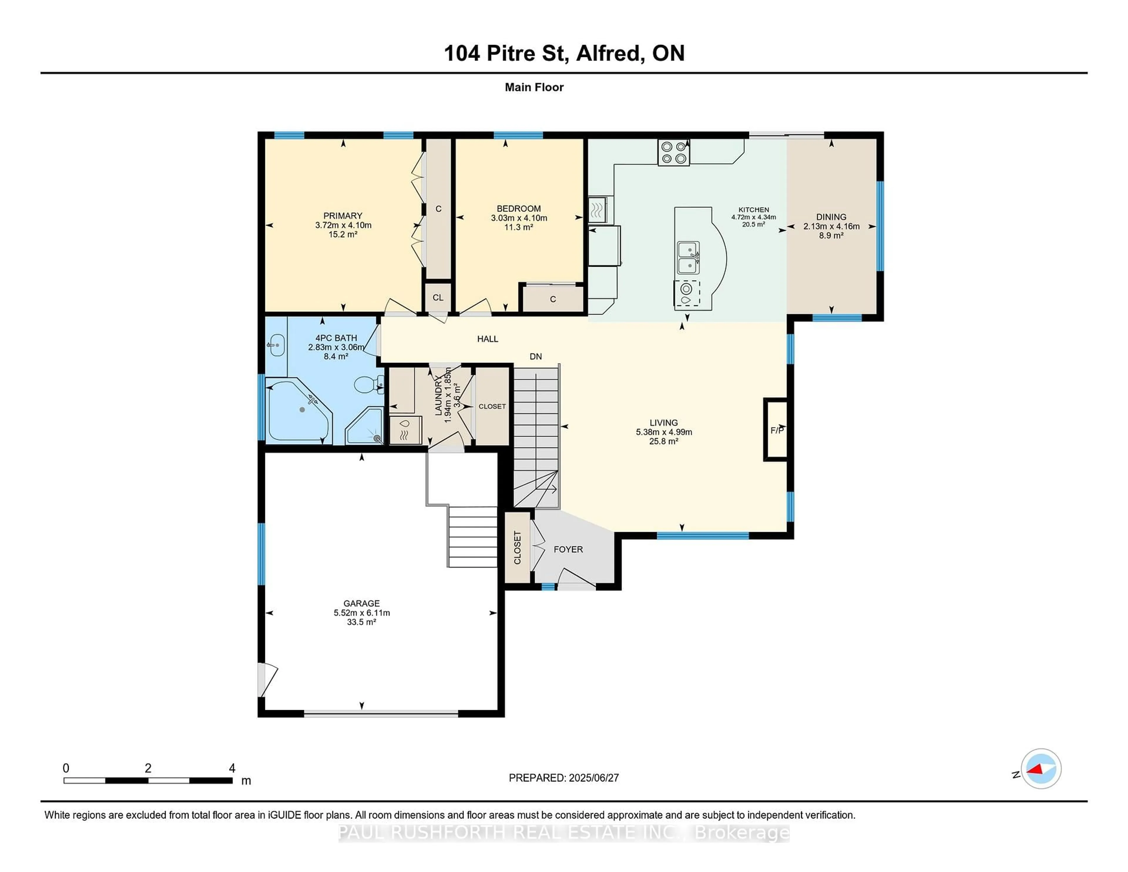 Floor plan for 104 Pitre St, Alfred and Plantagenet Ontario K0B 1A0