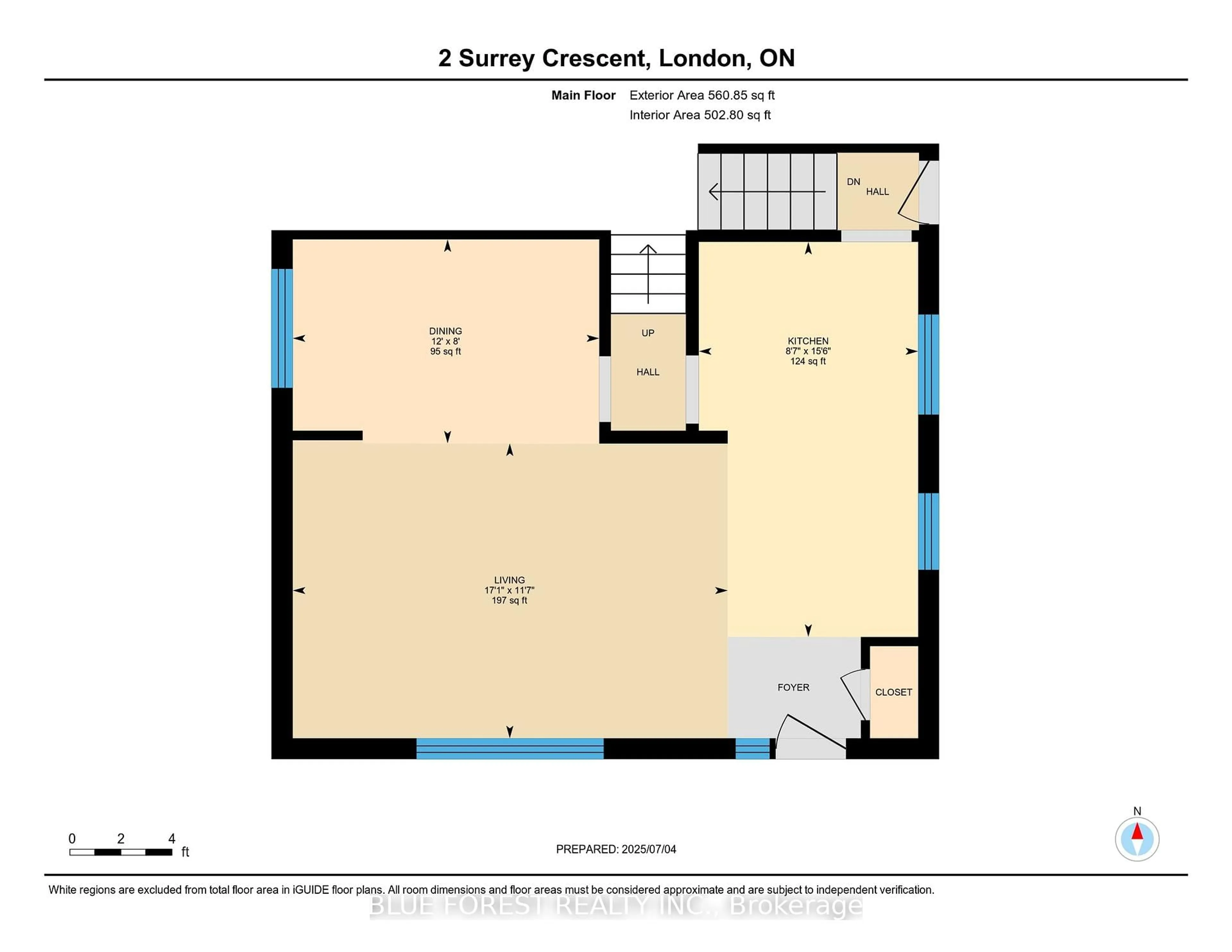 Floor plan for 2 Surrey Cres, London South Ontario N6E 1T6