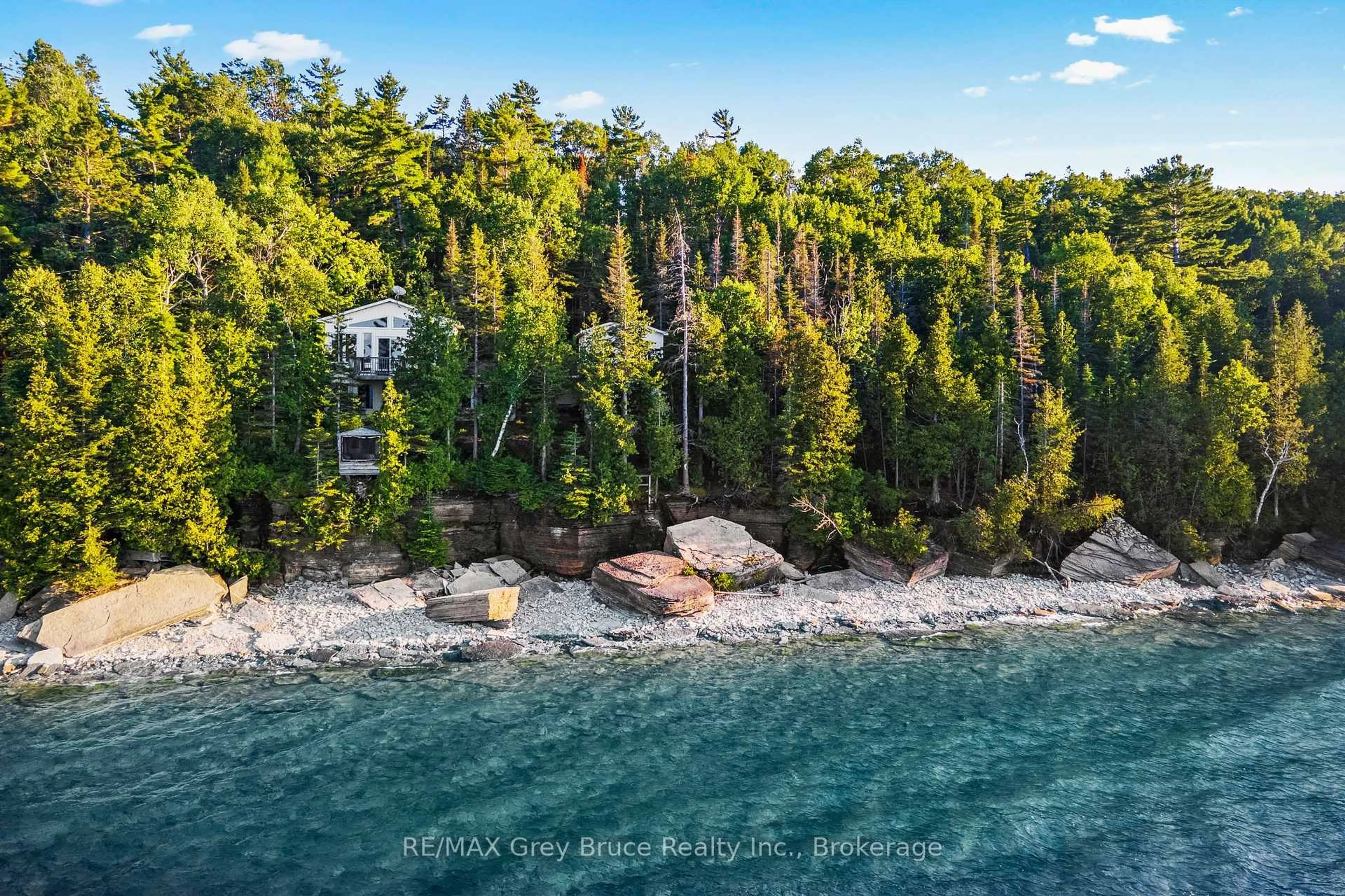 A pic from outside/outdoor area/front of a property/back of a property/a pic from drone, water/lake/river/ocean view for 18 CAPE CHIN N SHORE Rd, Northern Bruce Peninsula Ontario N0H 1Z0