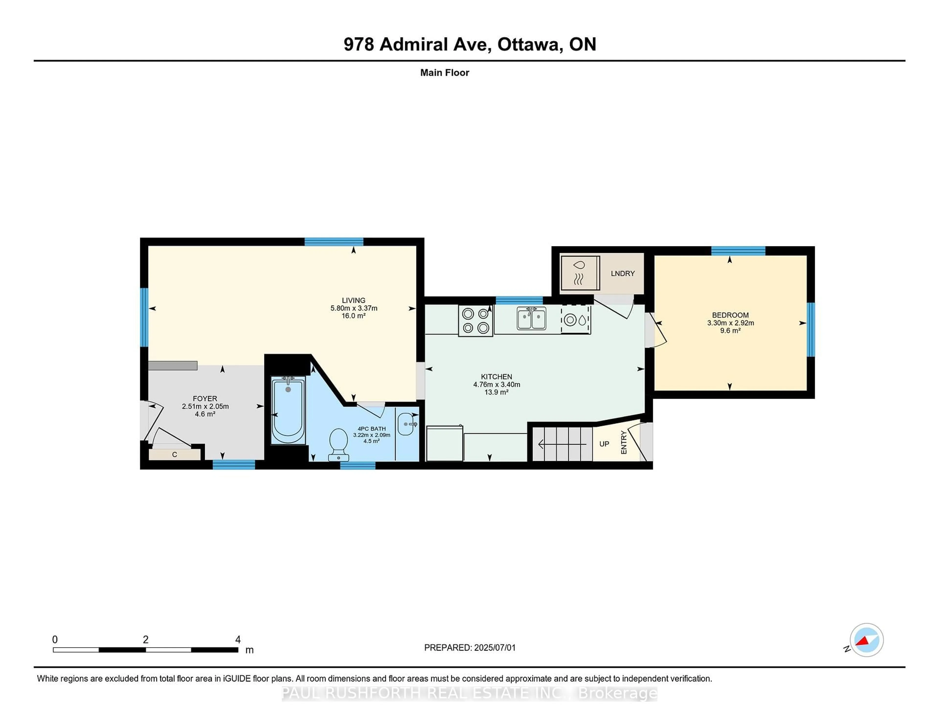 Floor plan for 978 Admiral Ave, Ottawa Ontario K1Z 6L9