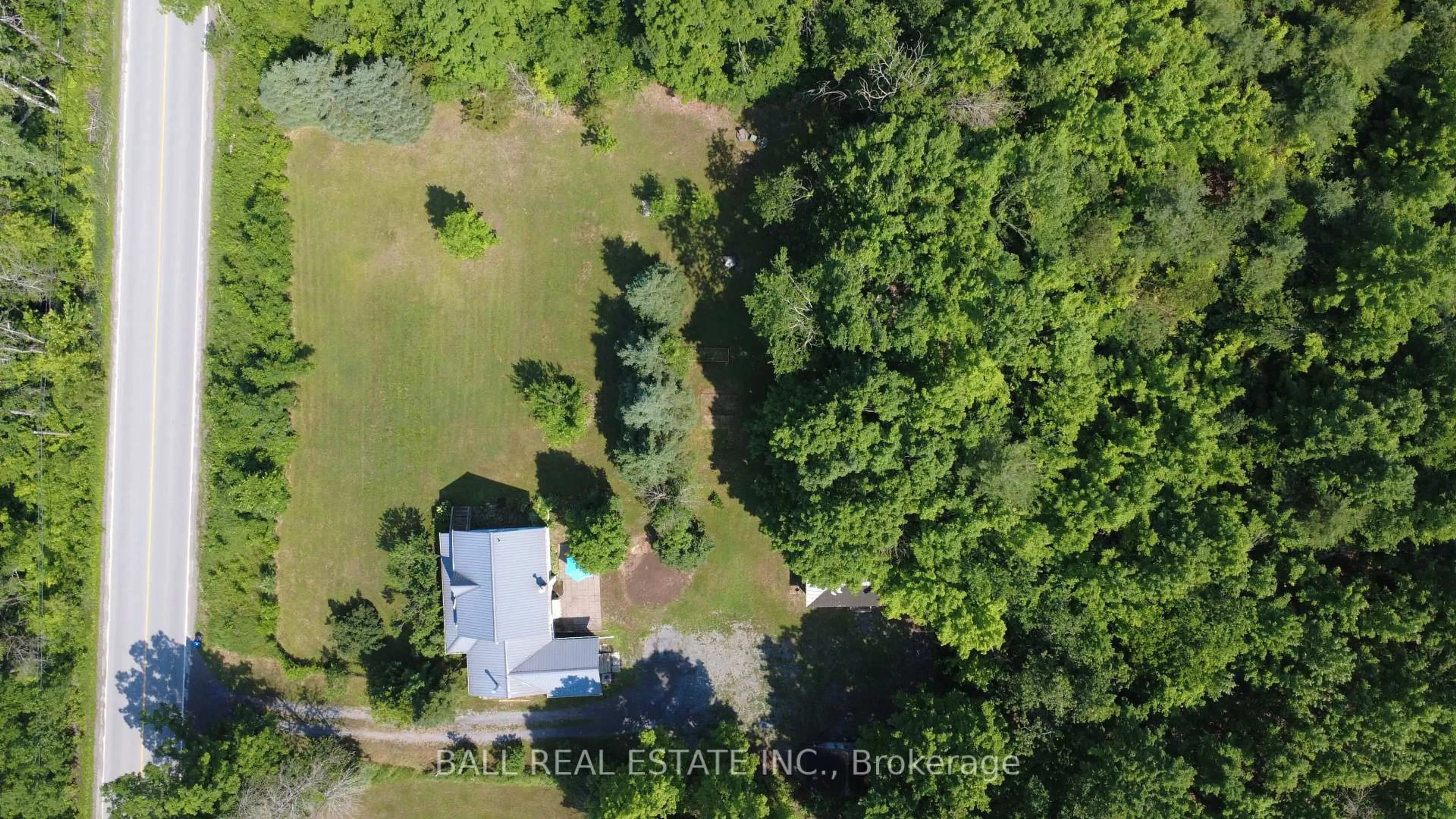 A pic from outside/outdoor area/front of a property/back of a property/a pic from drone, forest/trees view for 255 Northey's Bay Rd, North Kawartha Ontario K0L 2H0
