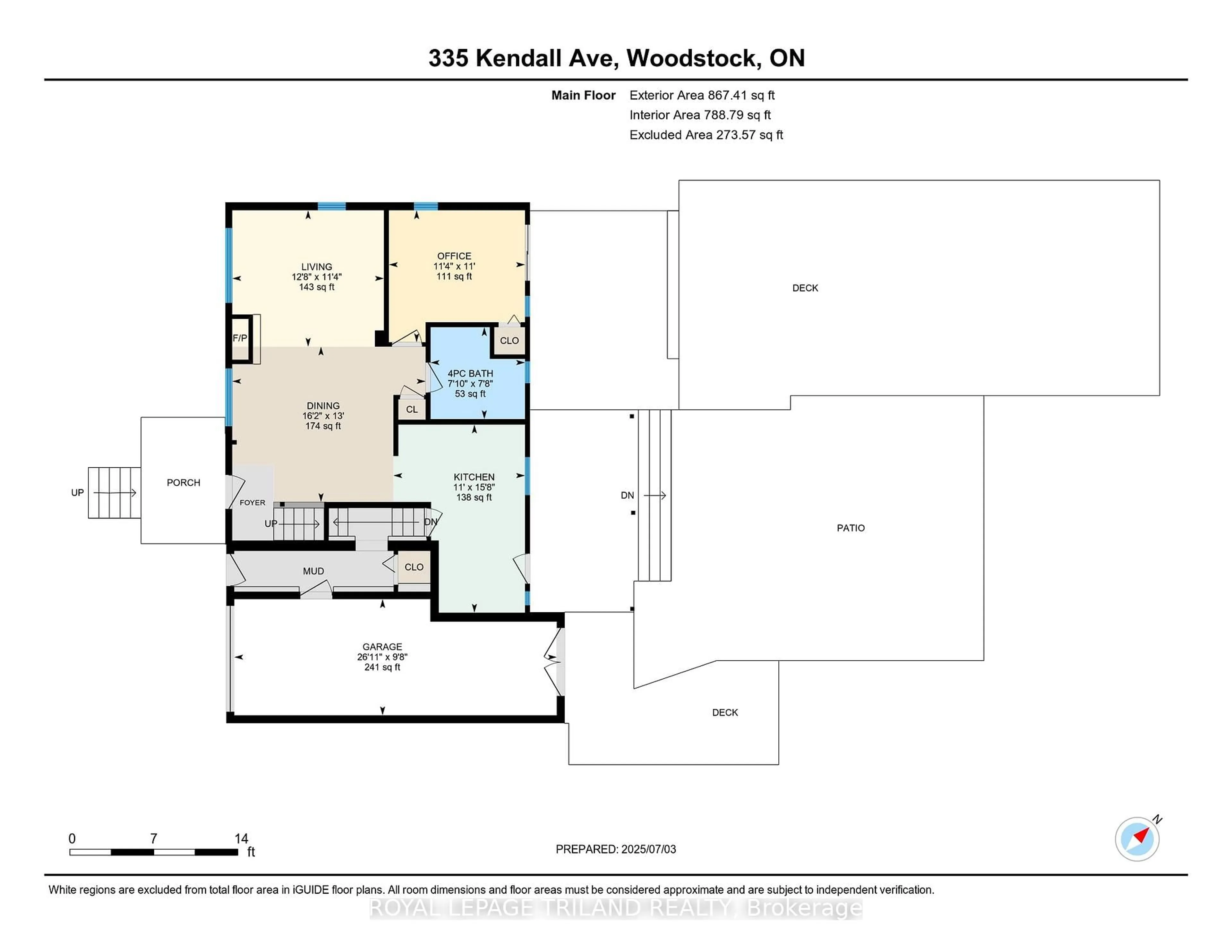 Floor plan for 335 Kendall Ave, Woodstock Ontario N4S 2B7