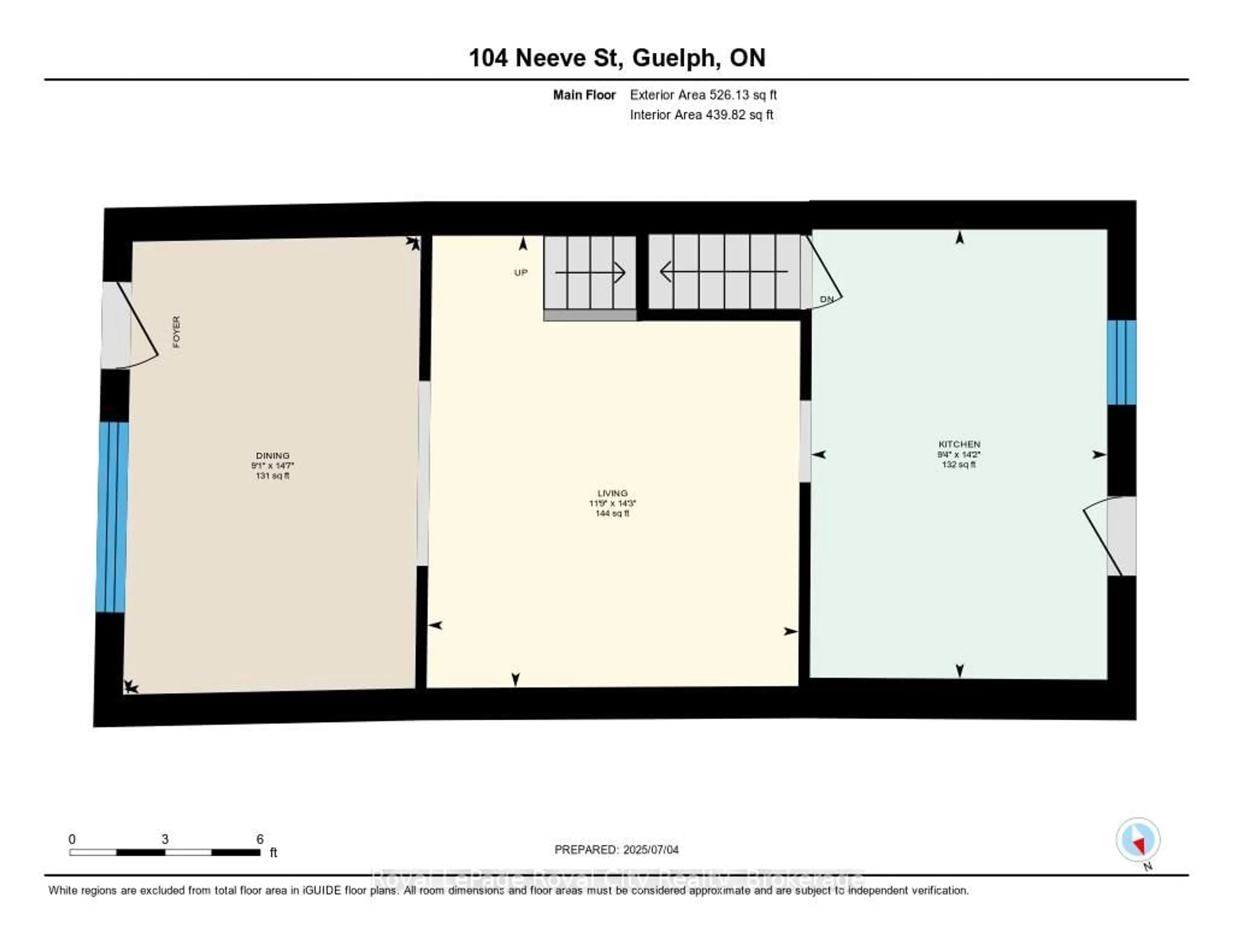 Floor plan for 104 Neeve St, Guelph Ontario N1E 5S1