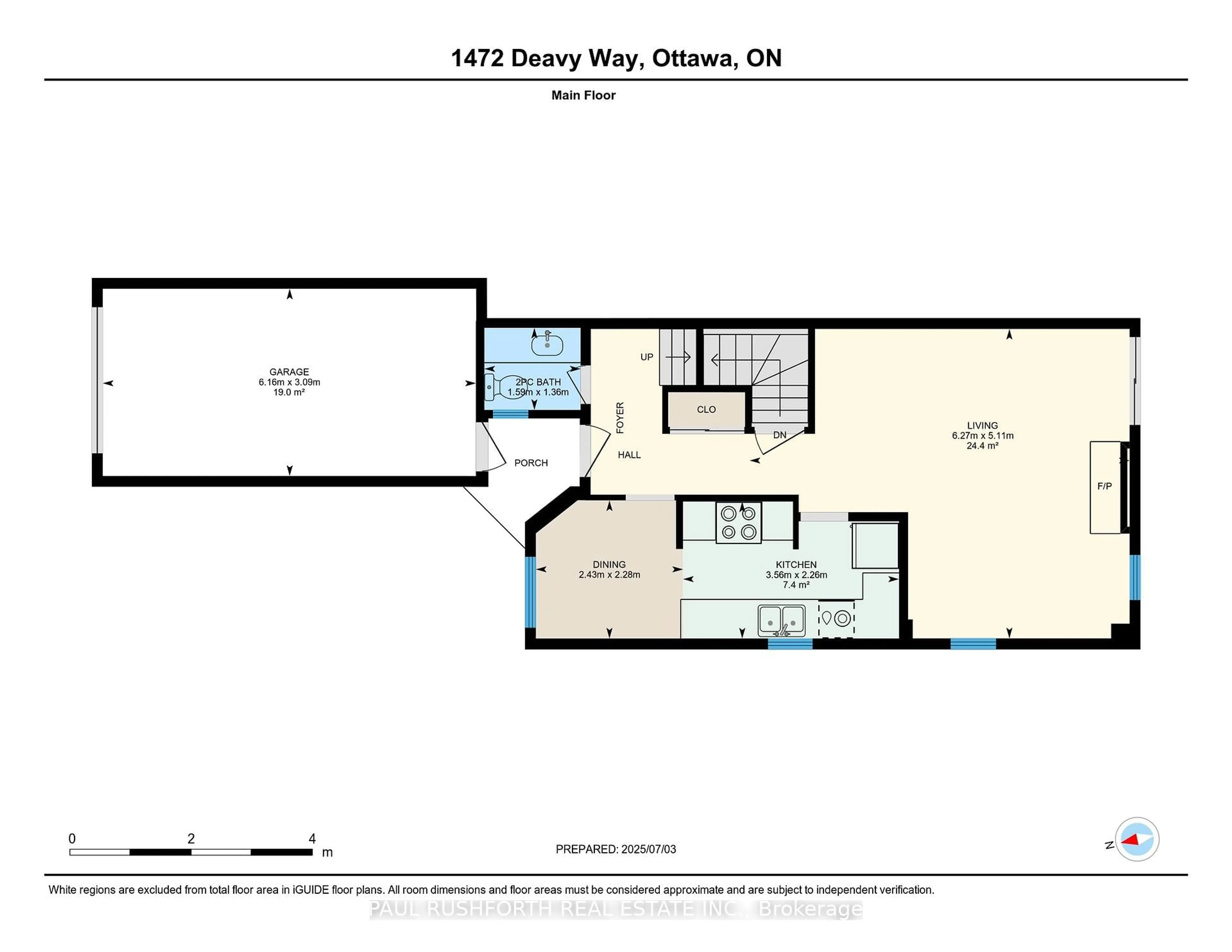 Floor plan for 1472 Deavy Way, Ottawa Ontario K1E 2W8