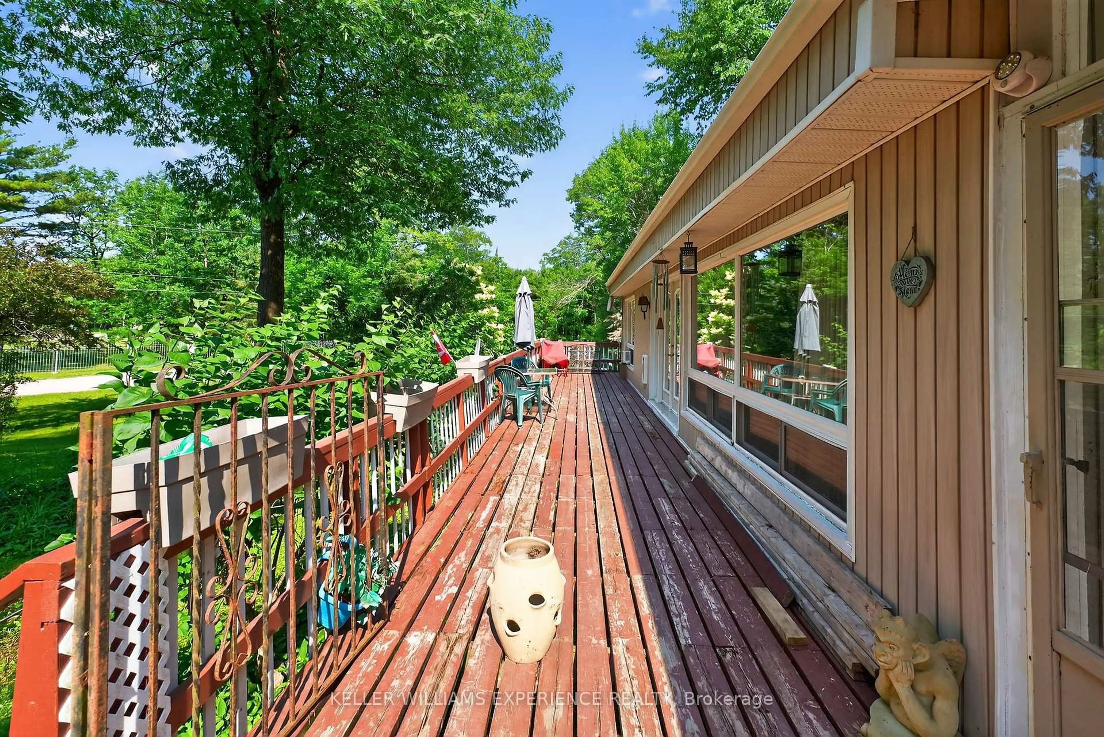 Patio, water/lake/river/ocean view for 27 Wolverine Beach Rd, Georgian Bay Ontario P0E 1E0