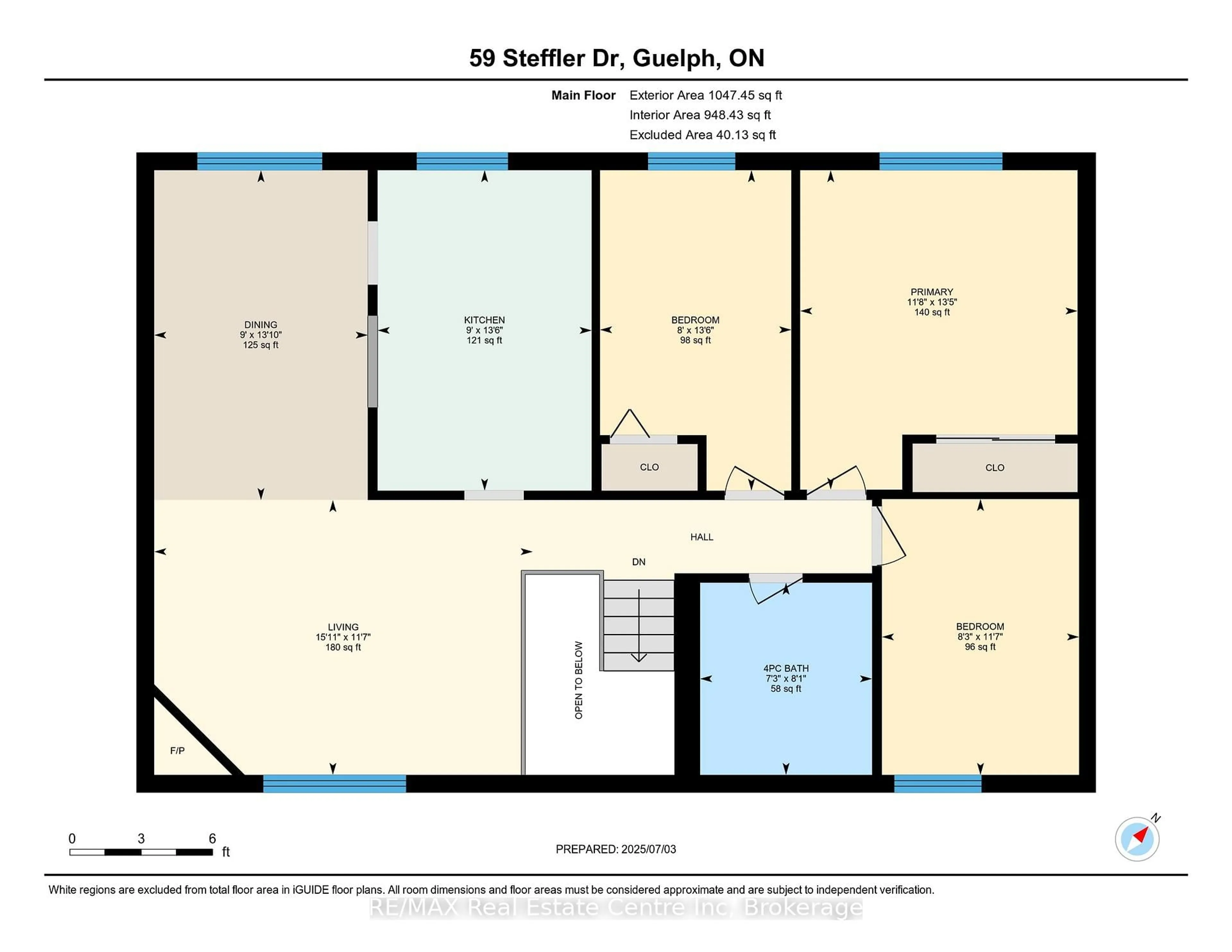 Floor plan for 59 Steffler Dr, Guelph Ontario N1G 3L5
