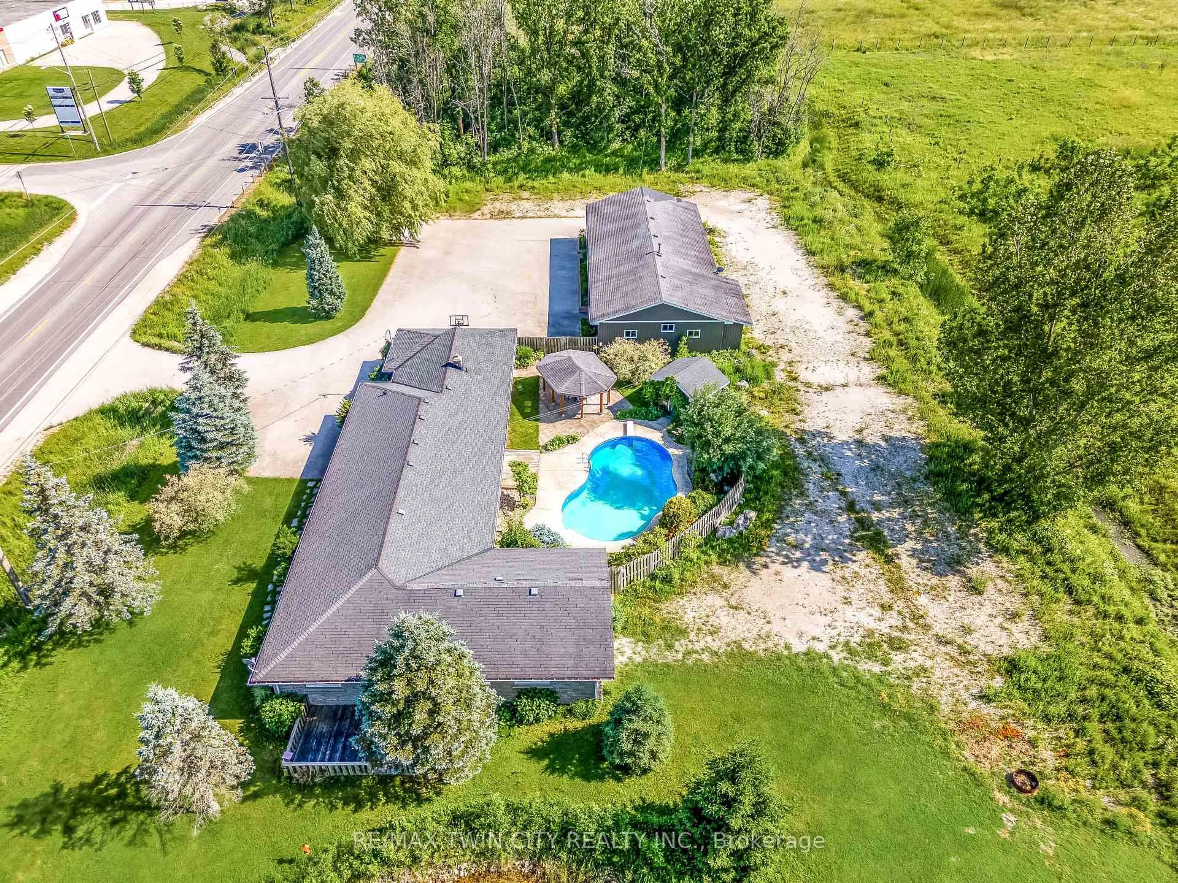 A pic from outside/outdoor area/front of a property/back of a property/a pic from drone, water/lake/river/ocean view for 717906 HIGHWAY 6, Owen Sound Ontario N4K 5N7