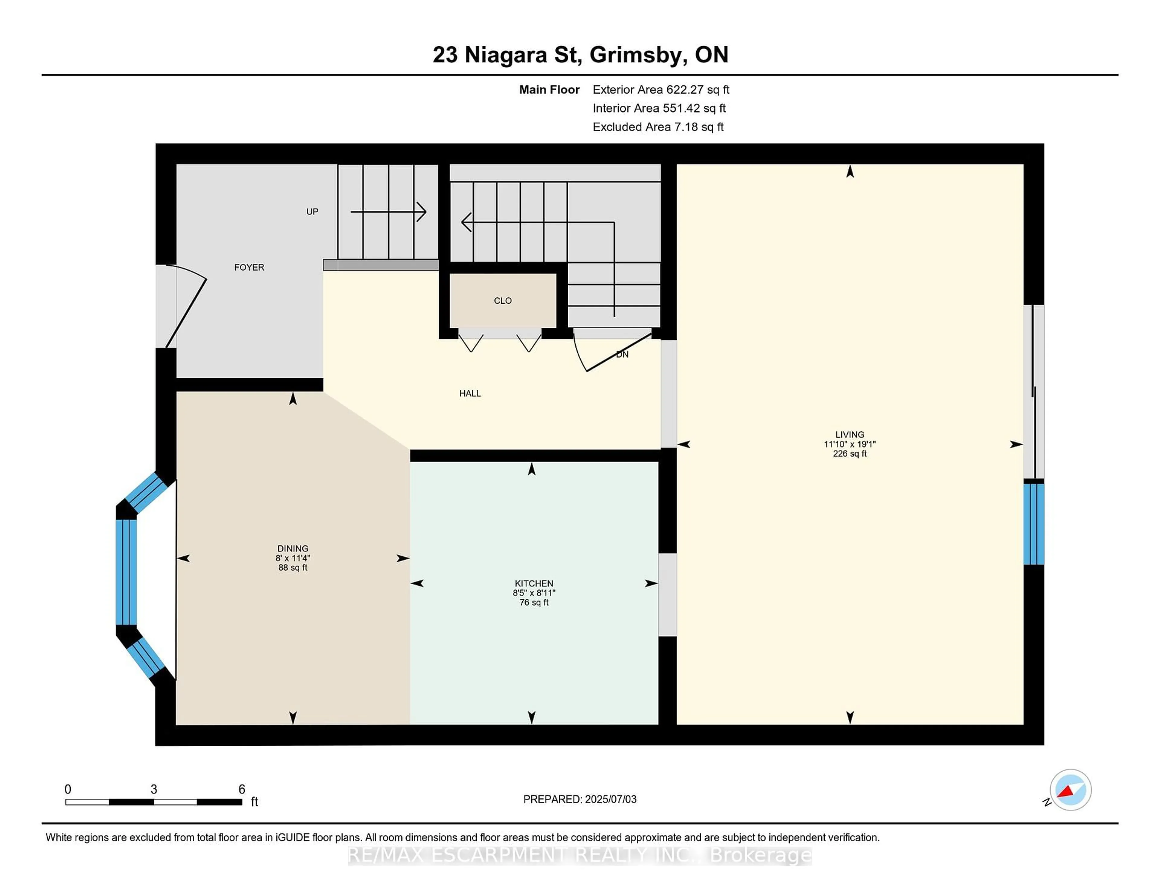 Floor plan for 23 Niagara St, Grimsby Ontario L3M 5J4