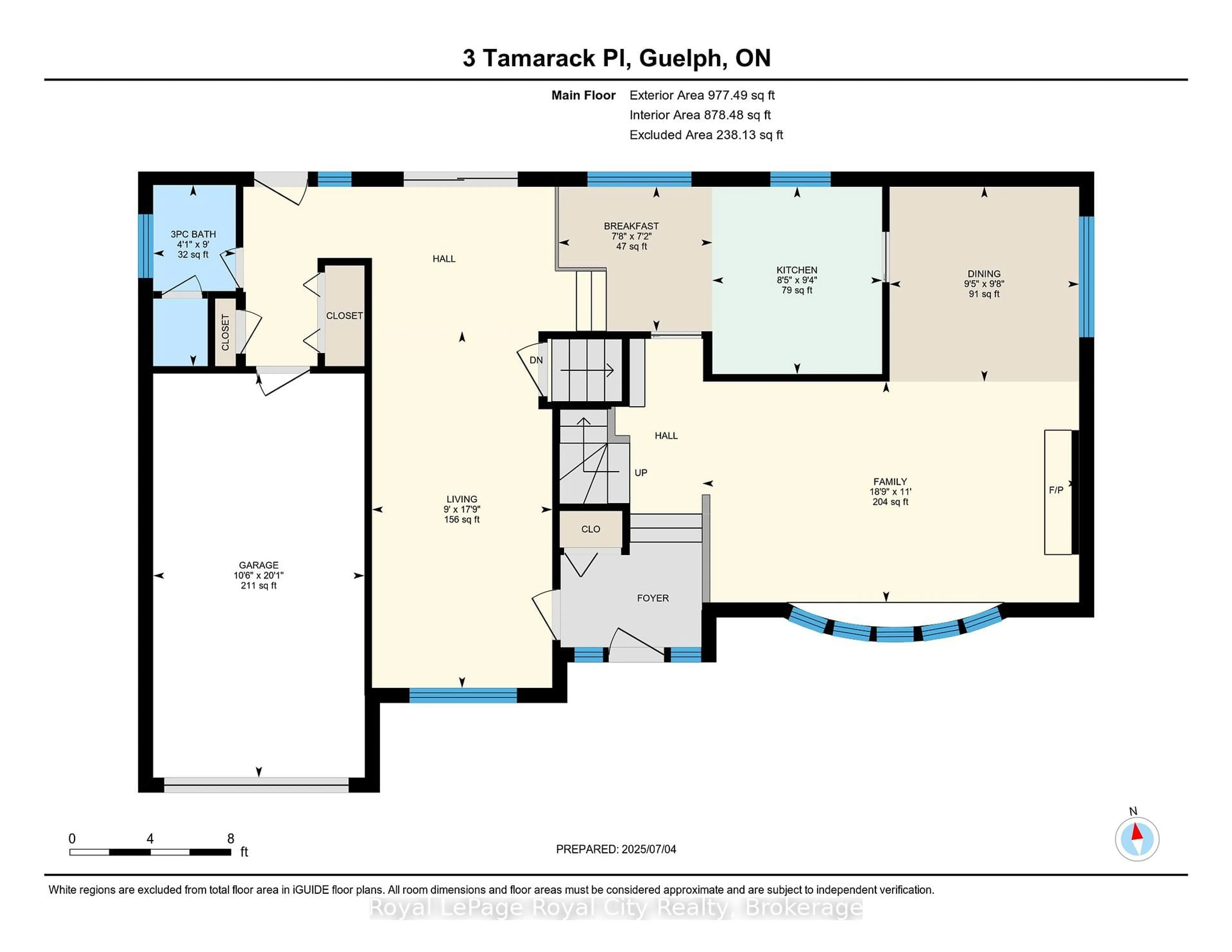 Floor plan for 3 Tamarack Pl, Guelph Ontario N1E 3Y5