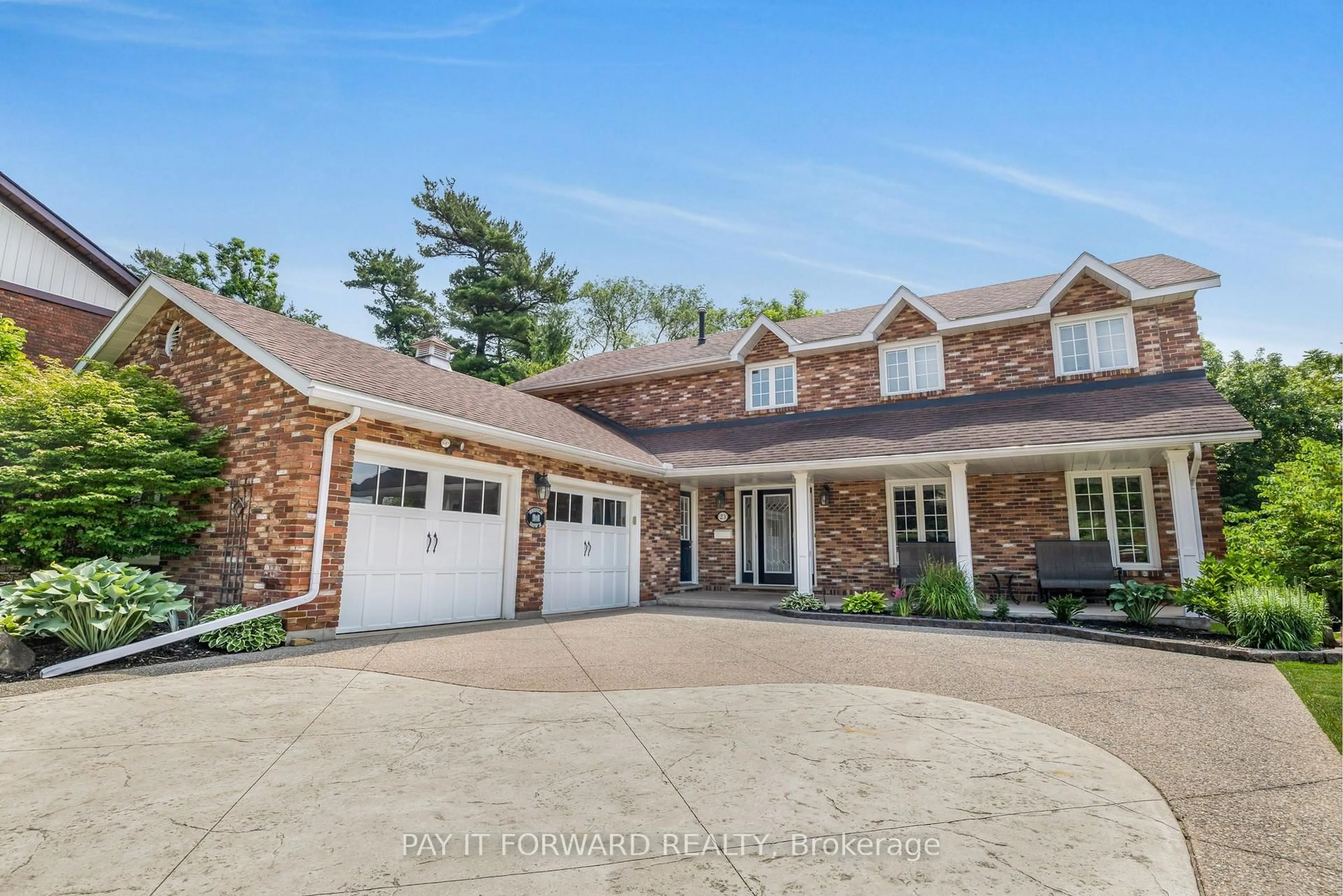 Home with brick exterior material, street for 23 Scarfe Gdns, Brantford Ontario N3T 6B2