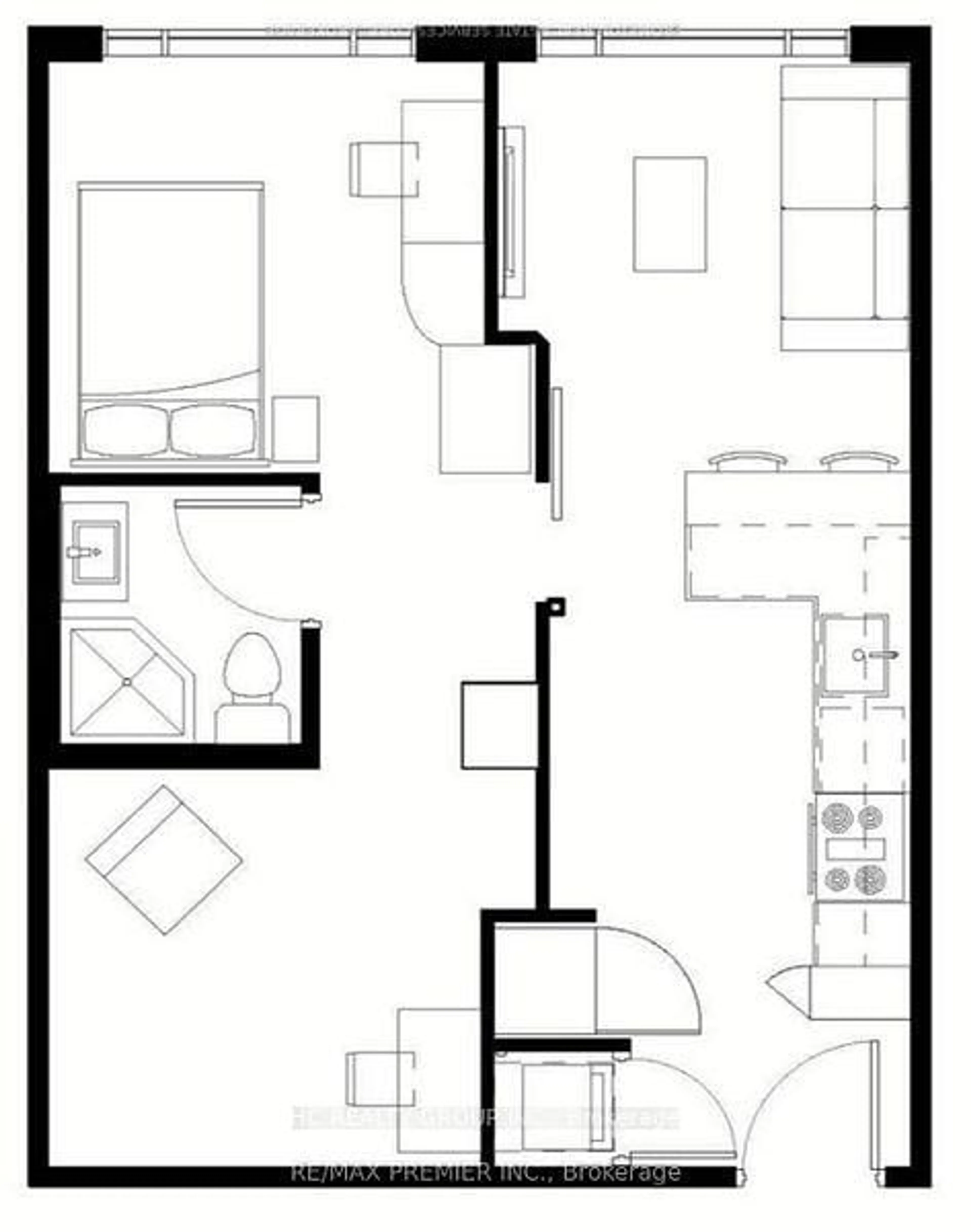 Floor plan for 330 Phillip St #S2405, Waterloo Ontario N2L 3W9