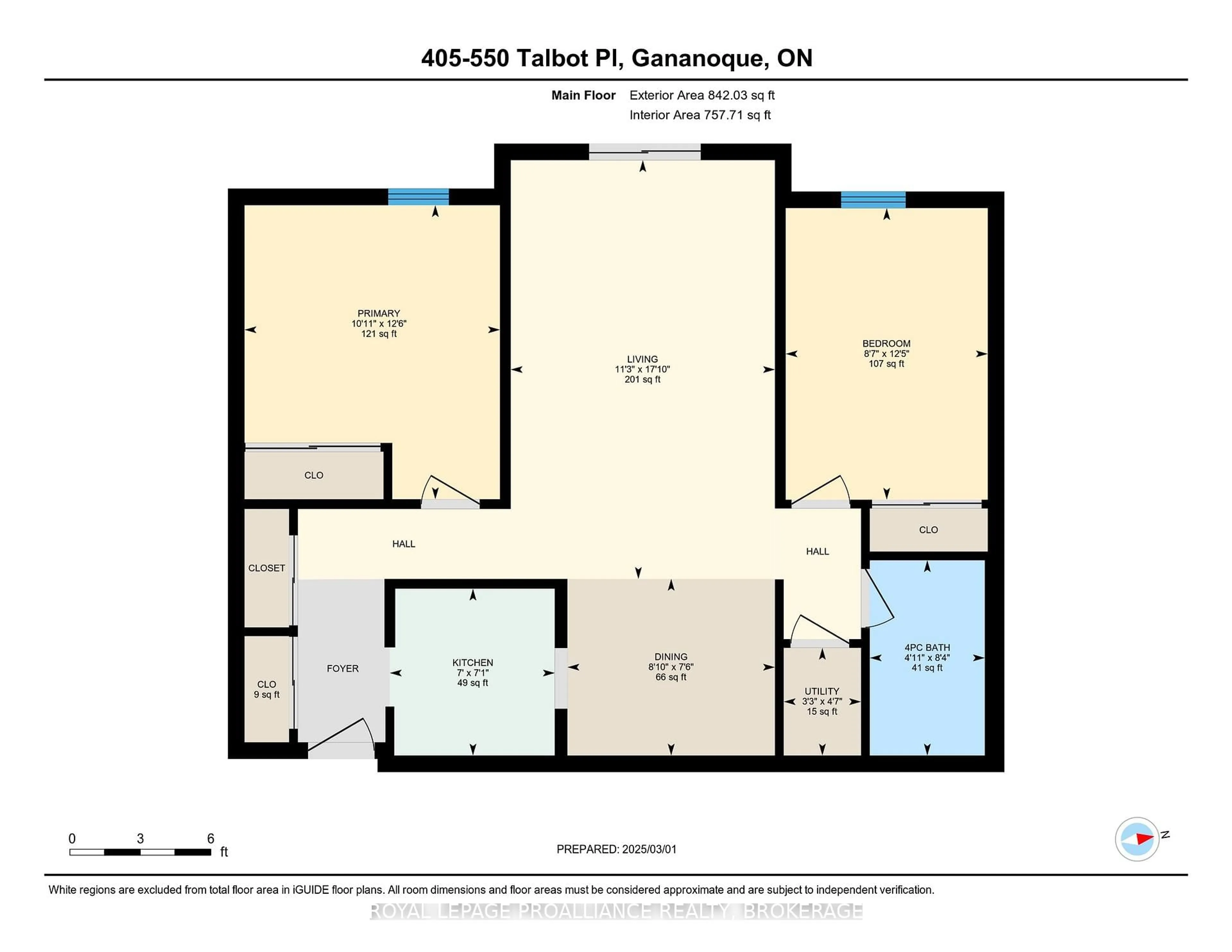 Floor plan for 550 Talbot Pl #405, Gananoque Ontario K7G 3C6