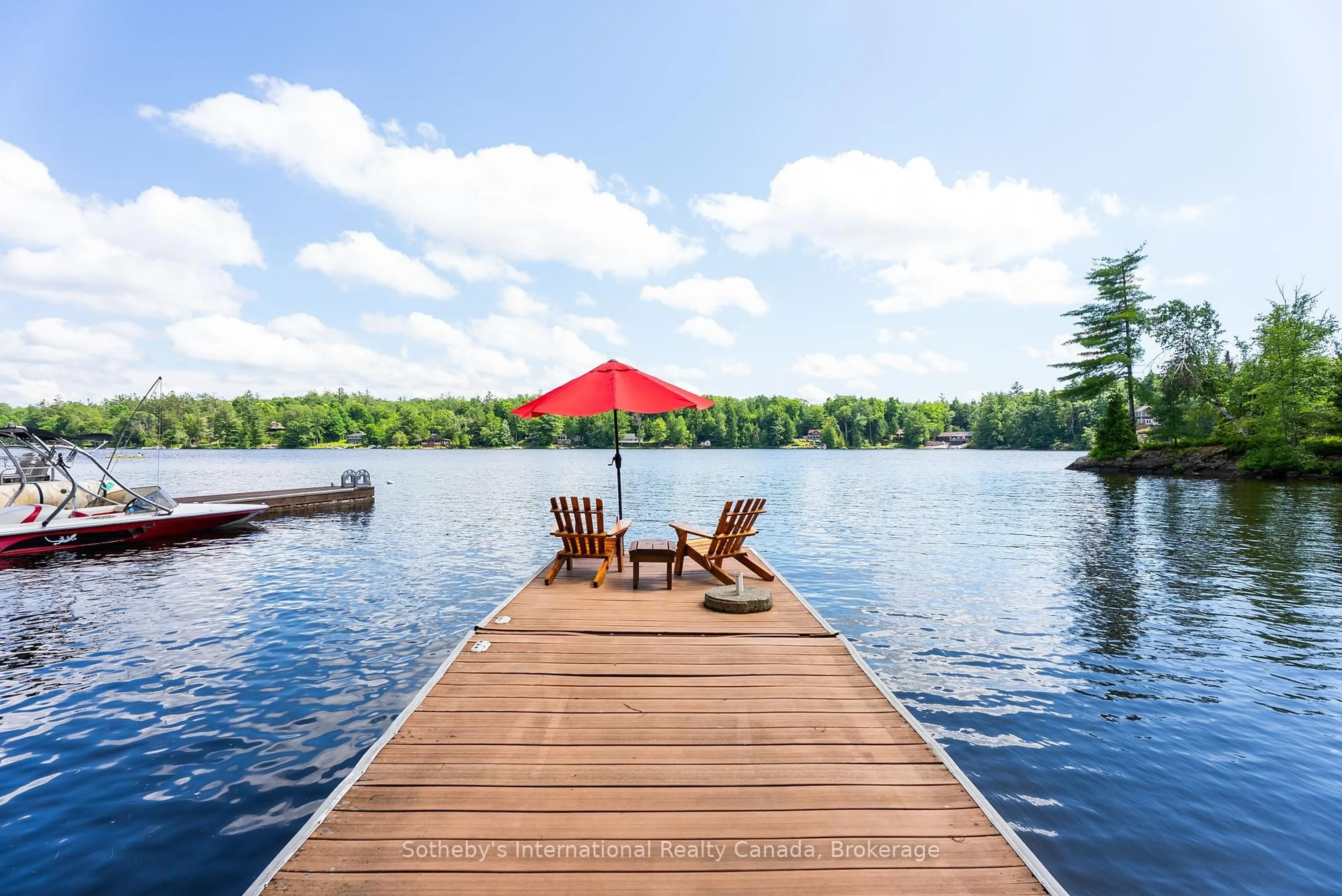 Patio, water/lake/river/ocean view for 1551 Moon River Rd, Muskoka Lakes Ontario P0C 1A0