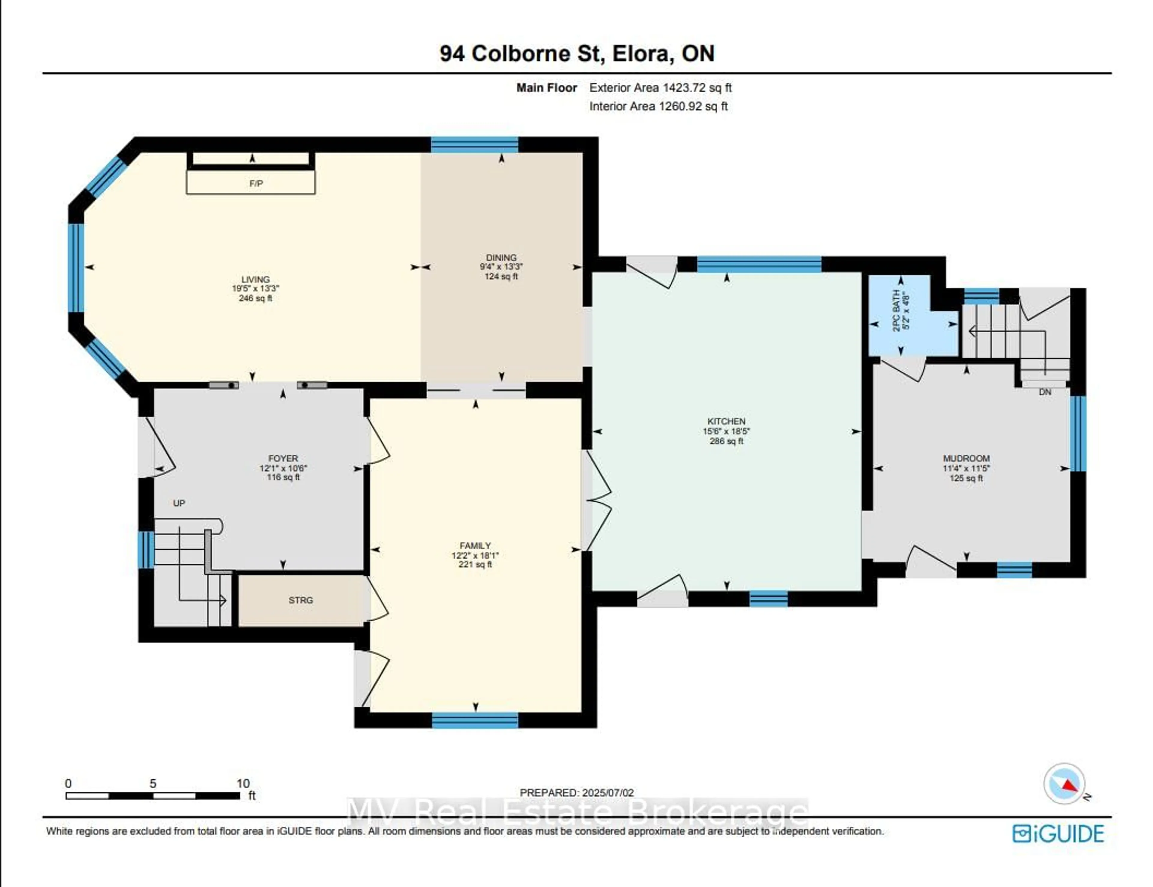 Floor plan for 94 Colborne St, Centre Wellington Ontario N0B 1S0