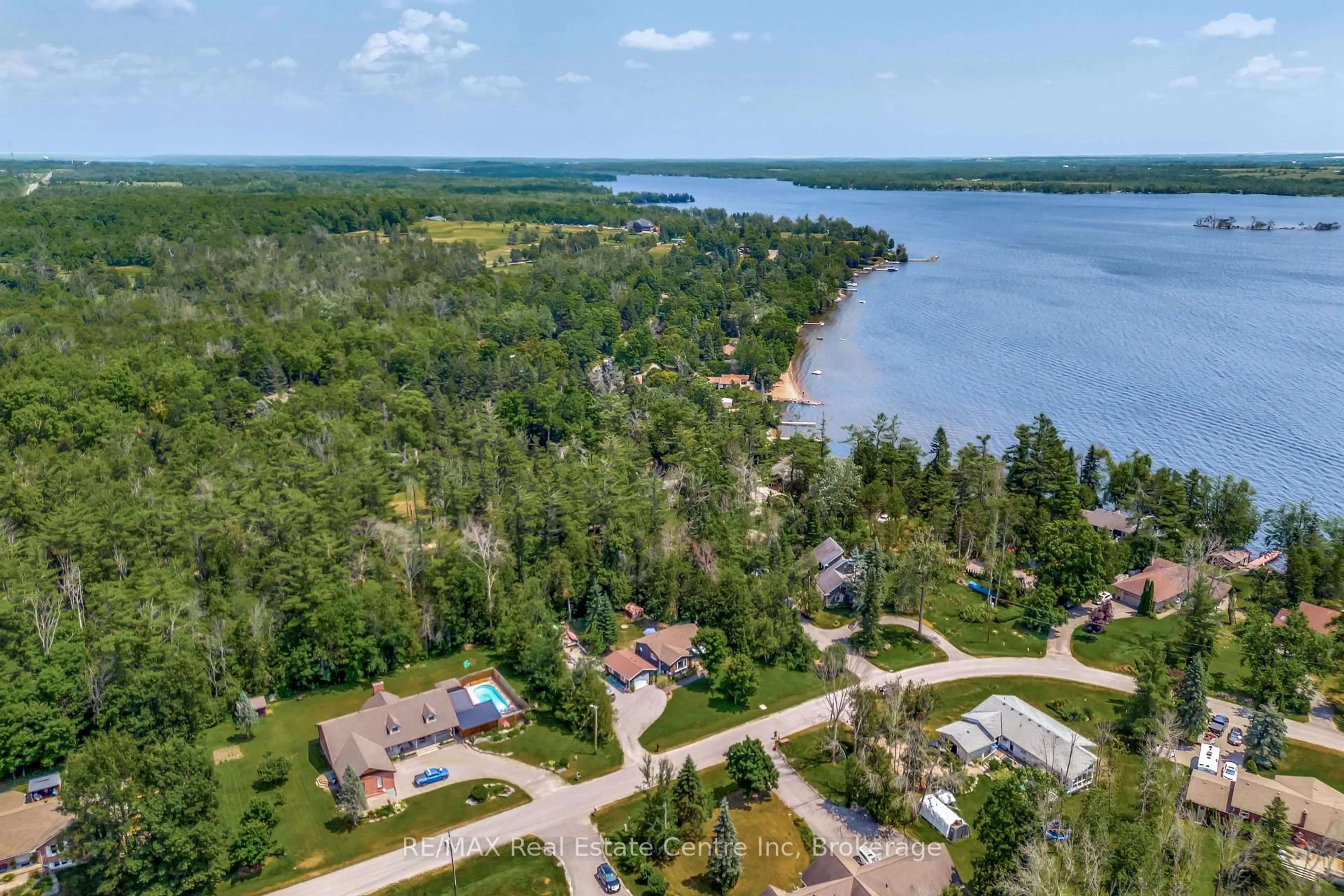 A pic from outside/outdoor area/front of a property/back of a property/a pic from drone, water/lake/river/ocean view for 33 Graham Dr, Kawartha Lakes Ontario K0M 1N0
