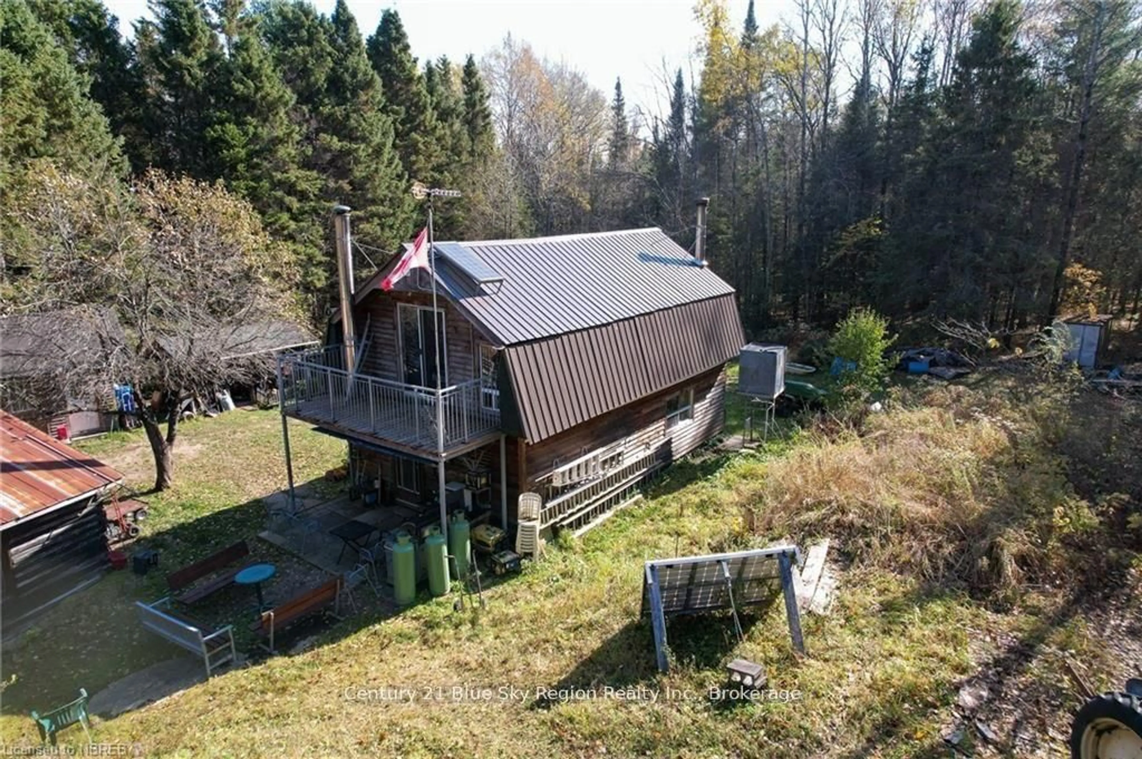 A pic from outside/outdoor area/front of a property/back of a property/a pic from drone, building for 1772 LEIGHTON Rd, Machar Ontario P0A 1X0