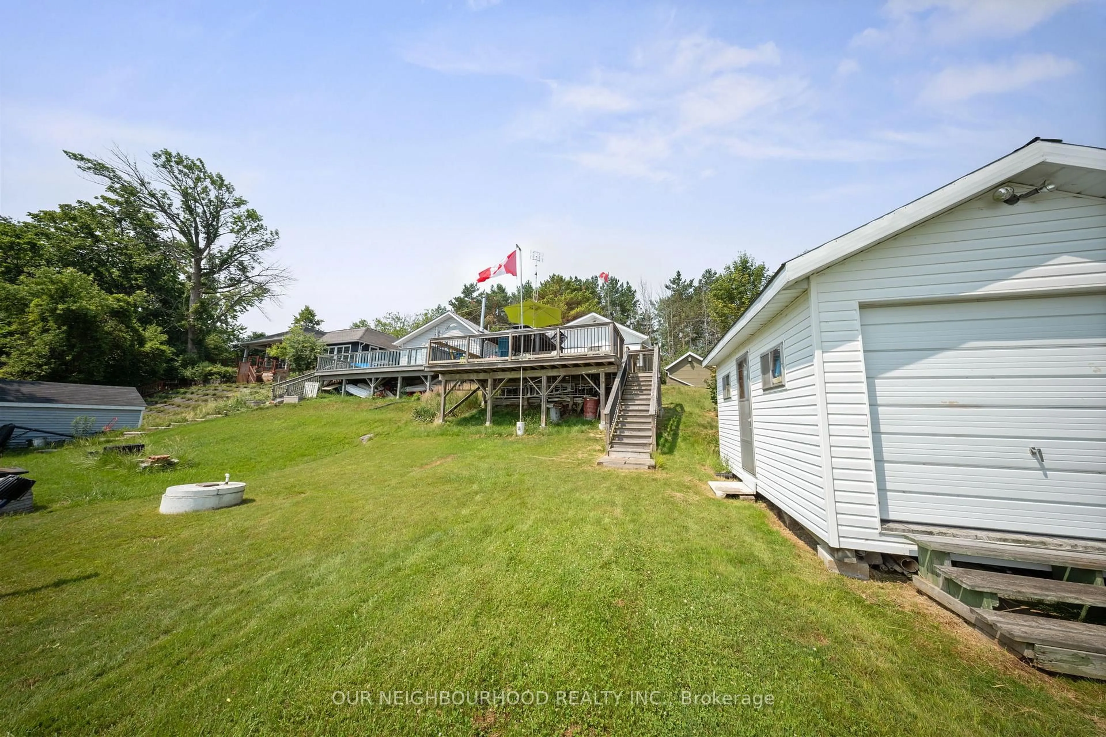 A pic from outside/outdoor area/front of a property/back of a property/a pic from drone, water/lake/river/ocean view for 361 Hannah Rd #325, Hamilton Township Ontario K0L 1B0
