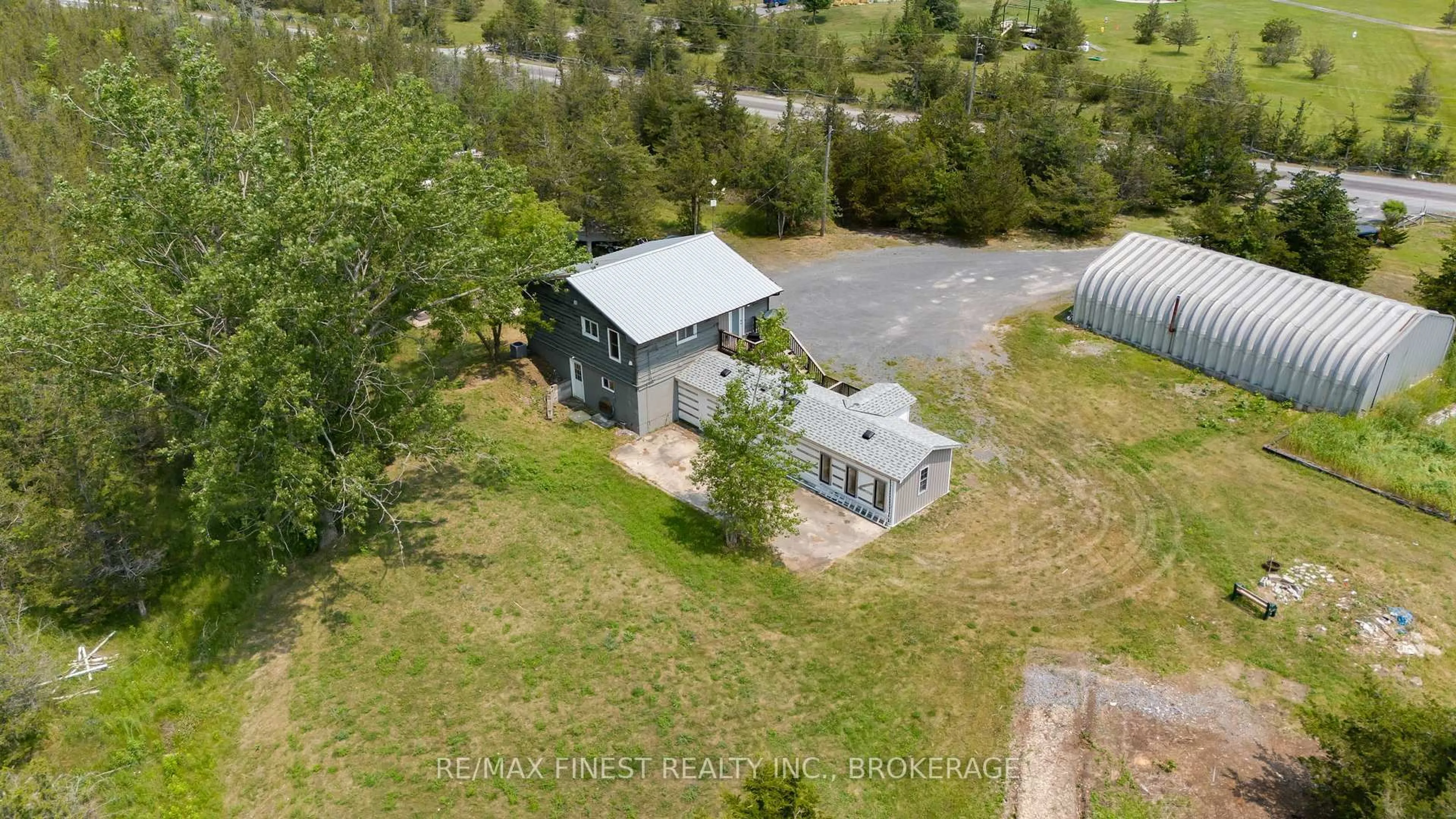 A pic from outside/outdoor area/front of a property/back of a property/a pic from drone, mountain view for 780 Wing Rd, Bissett Creek Ontario K0H 2H0