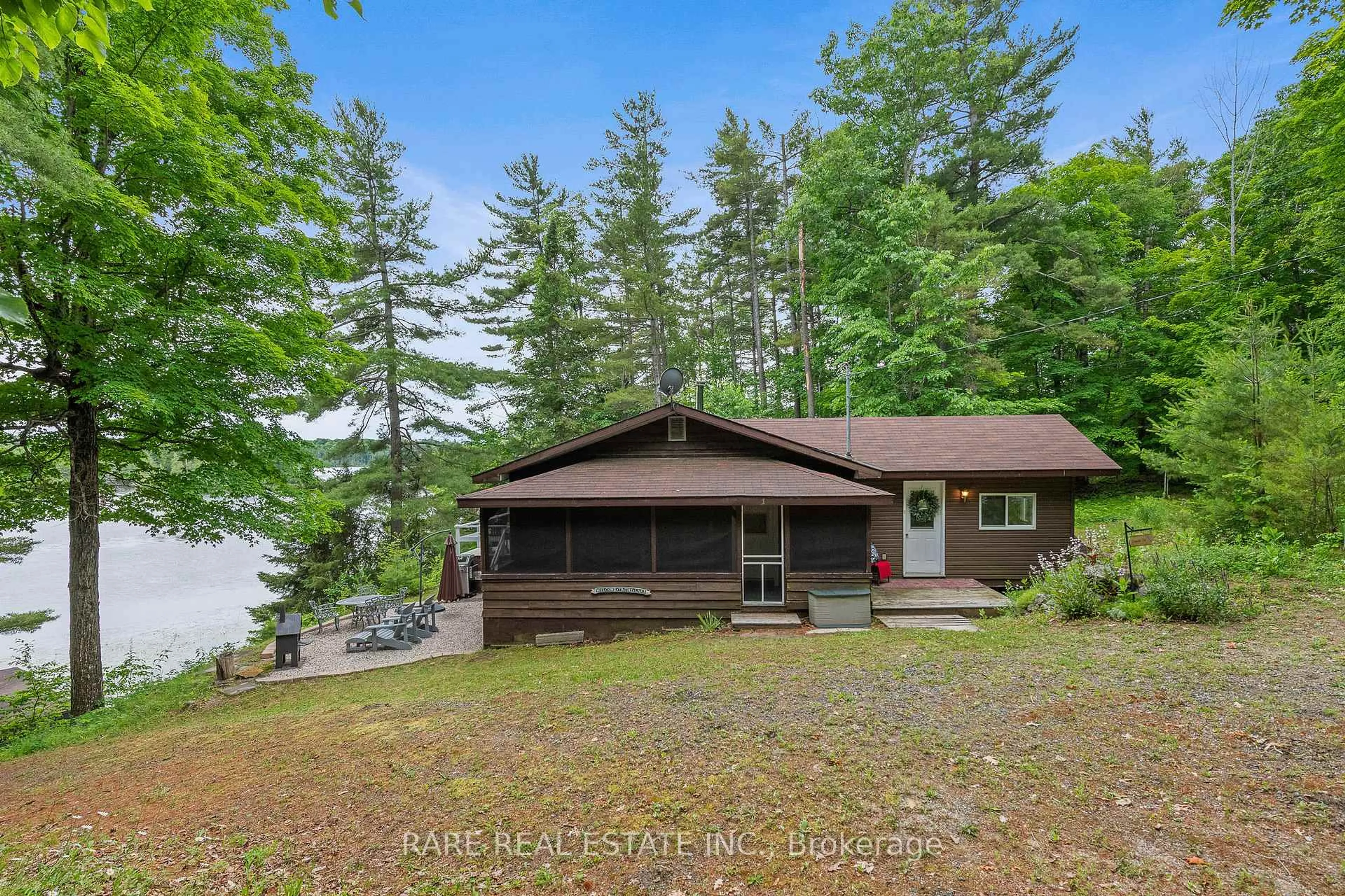 A pic from outside/outdoor area/front of a property/back of a property/a pic from drone, water/lake/river/ocean view for 447 Hardwood Ridge Rd, Lanark Ontario K0G 1K0