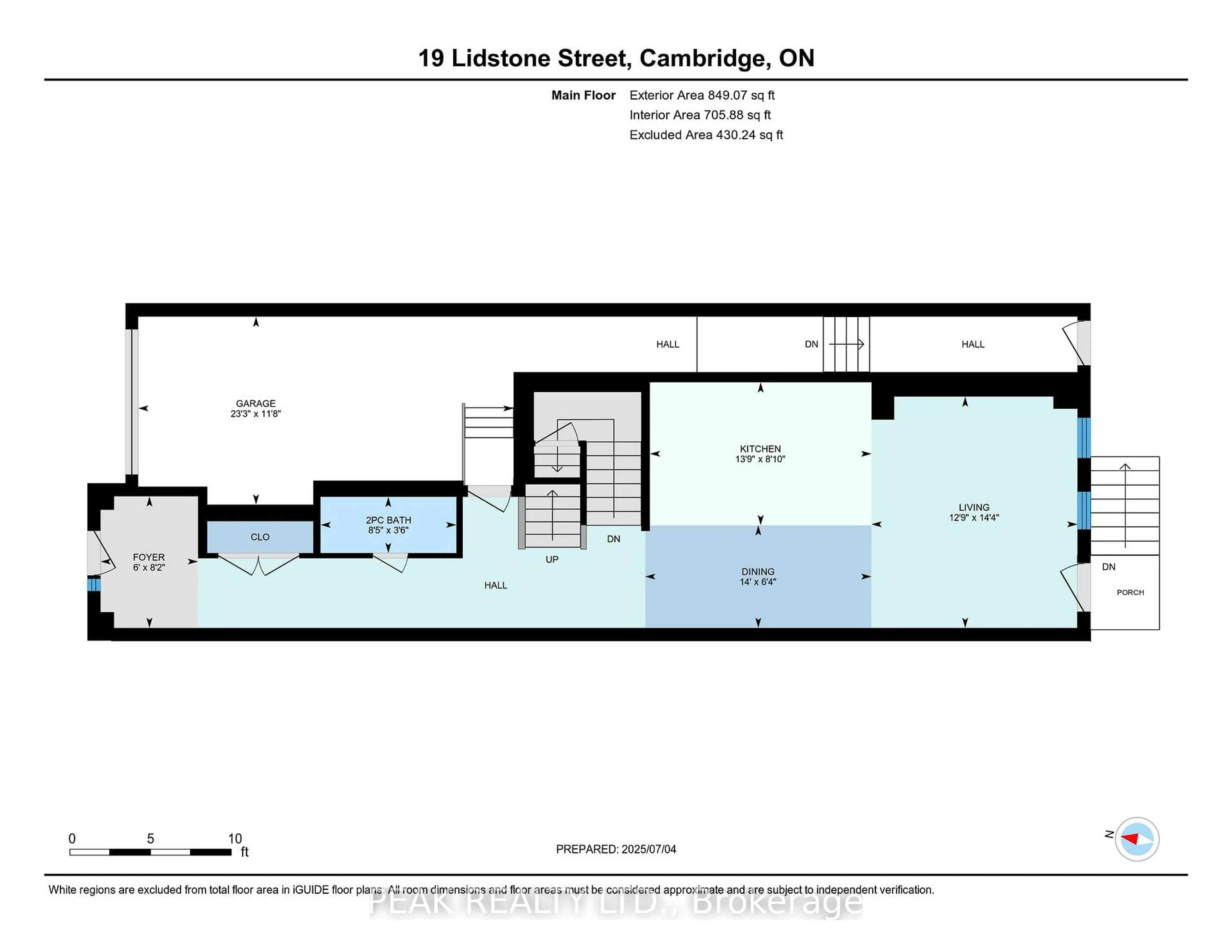 Floor plan for 19 Lidstone St, Cambridge Ontario N1R 5S2