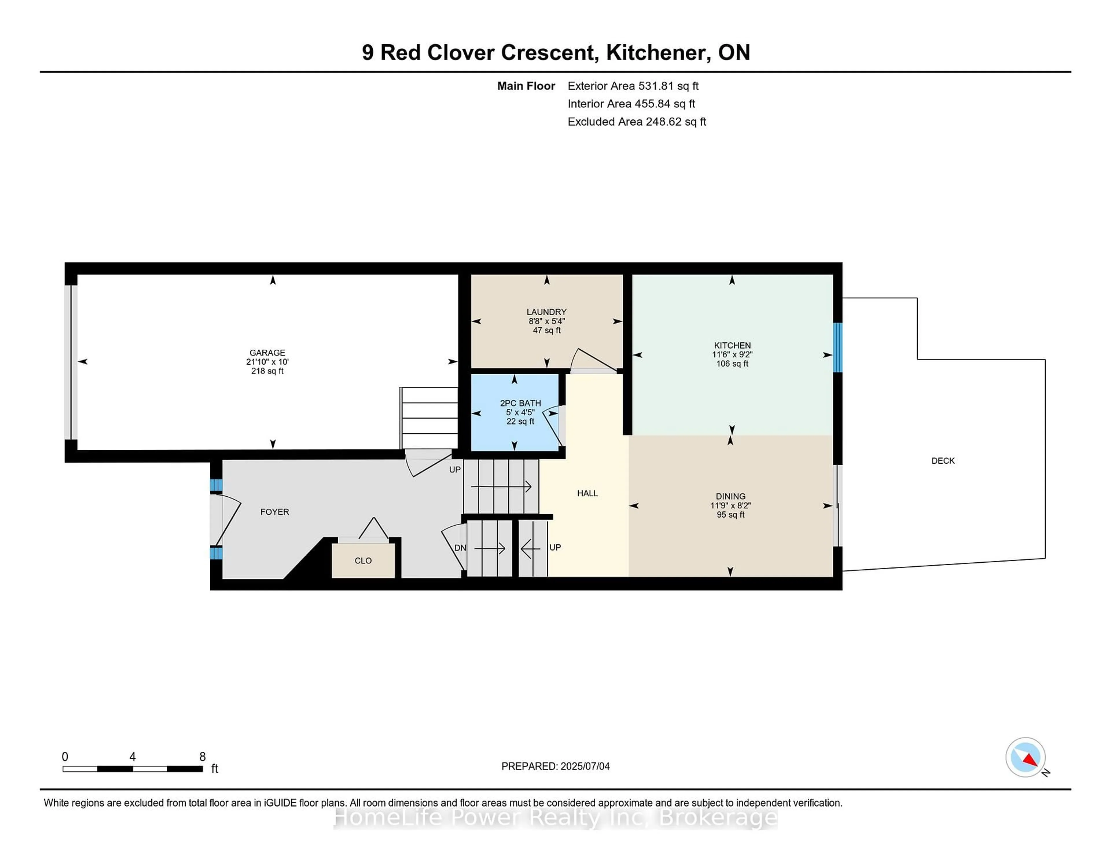 Floor plan for 9 red clover Cres, Kitchener Ontario N2E 4G9