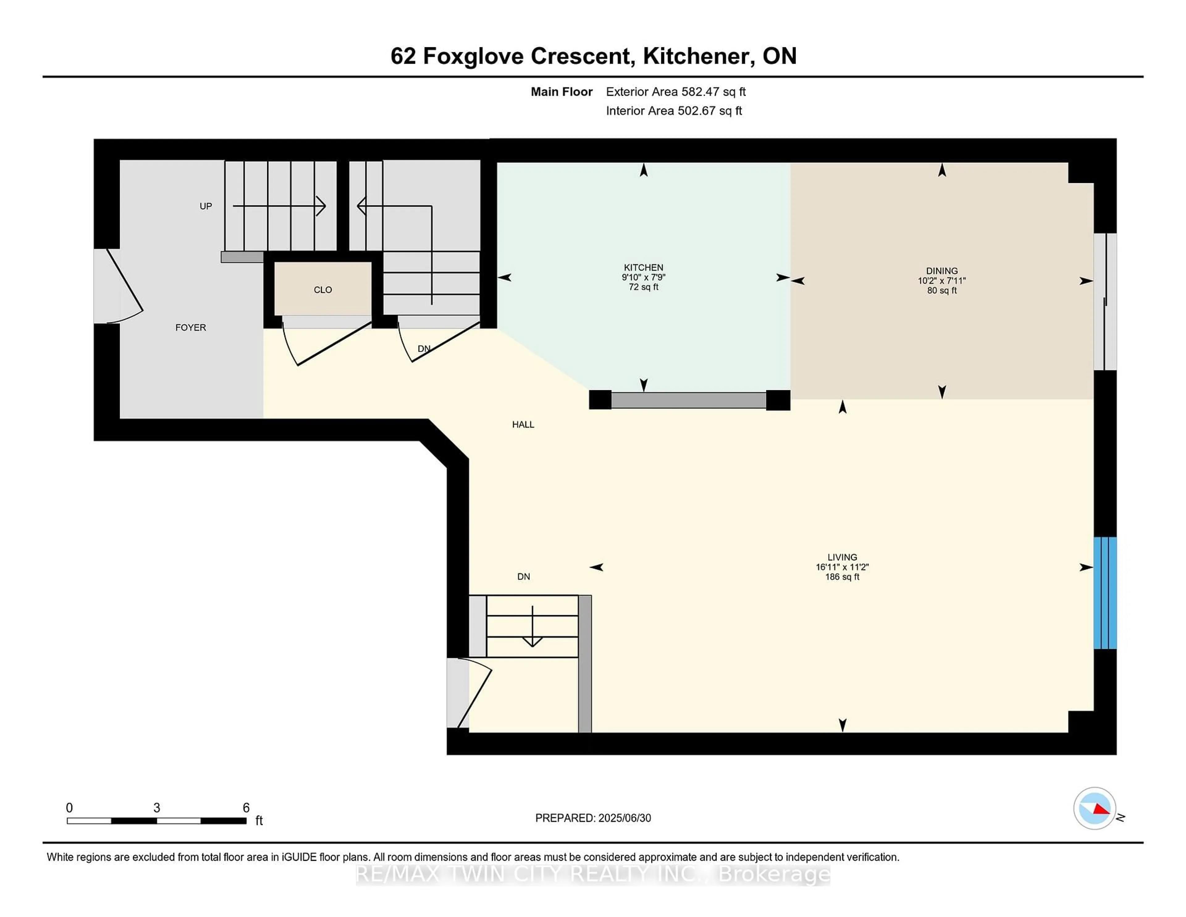 Floor plan for 62 Foxglove Cres, Kitchener Ontario N2E 3Y7
