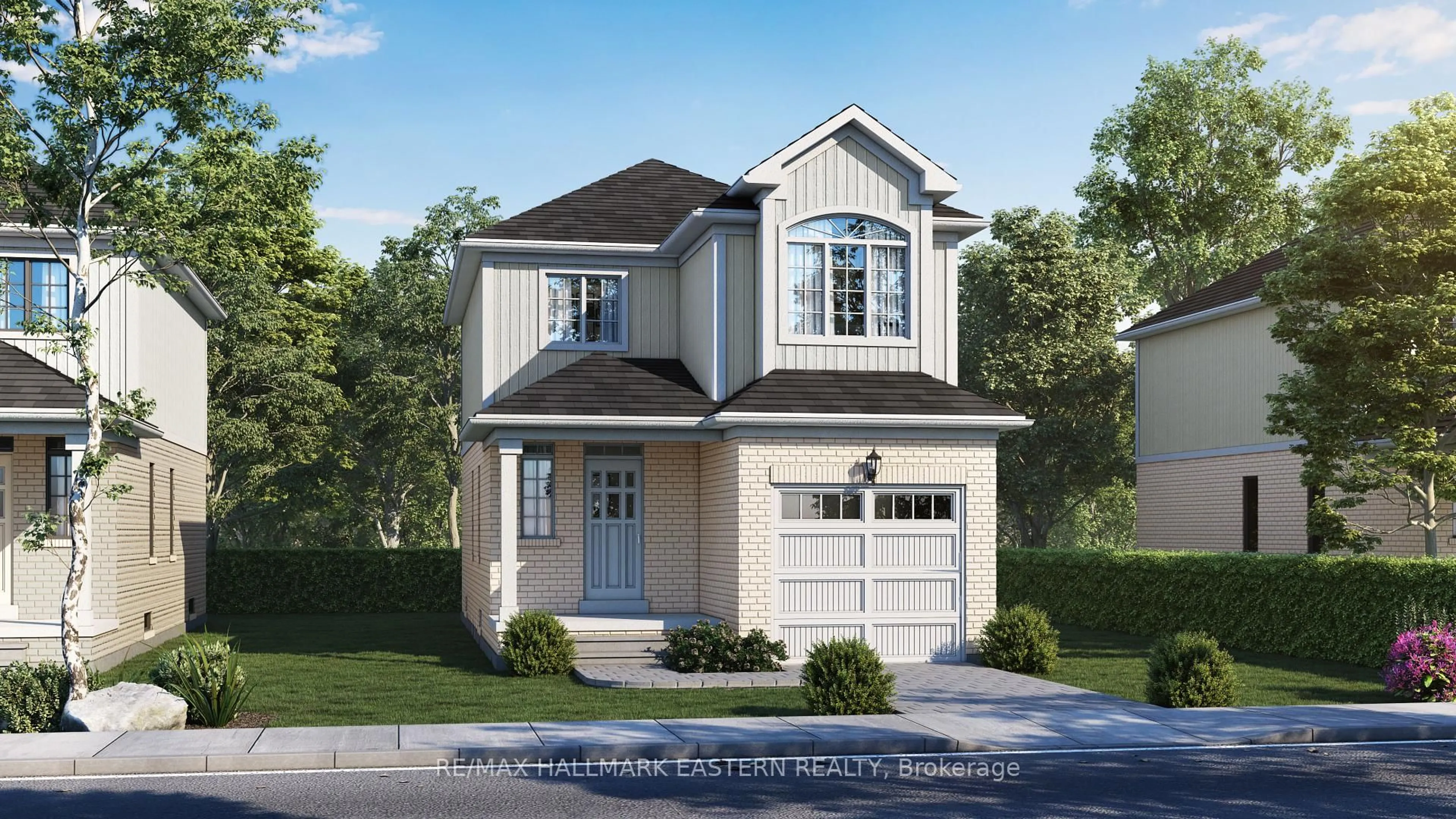 Home with vinyl exterior material, street for 32 Coldbrook Dr, Cavan Monaghan Ontario L0A 1G0
