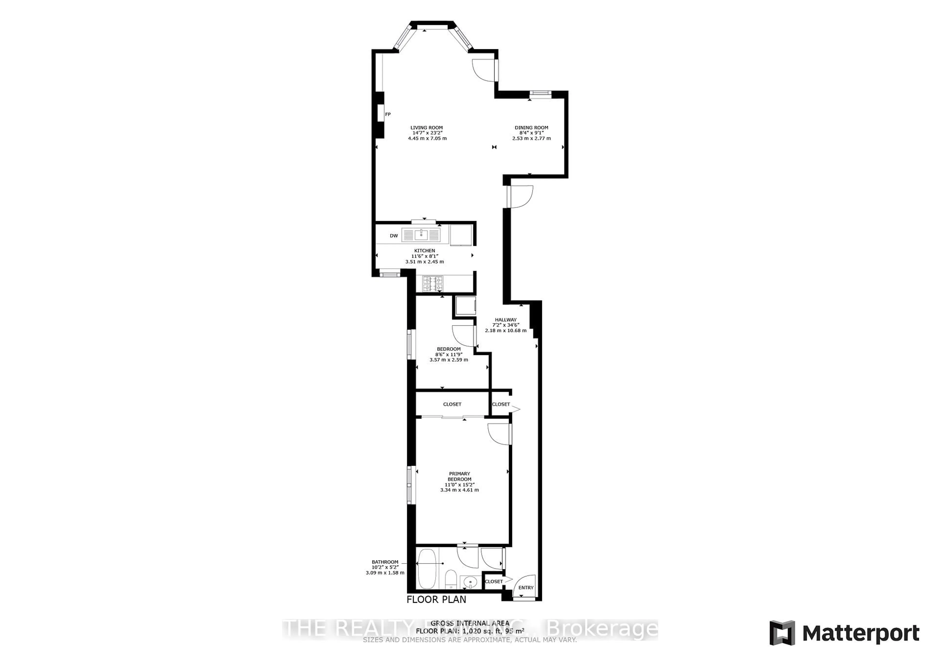 Floor plan for 440 Wellington St #301, London East Ontario N6A 3P2