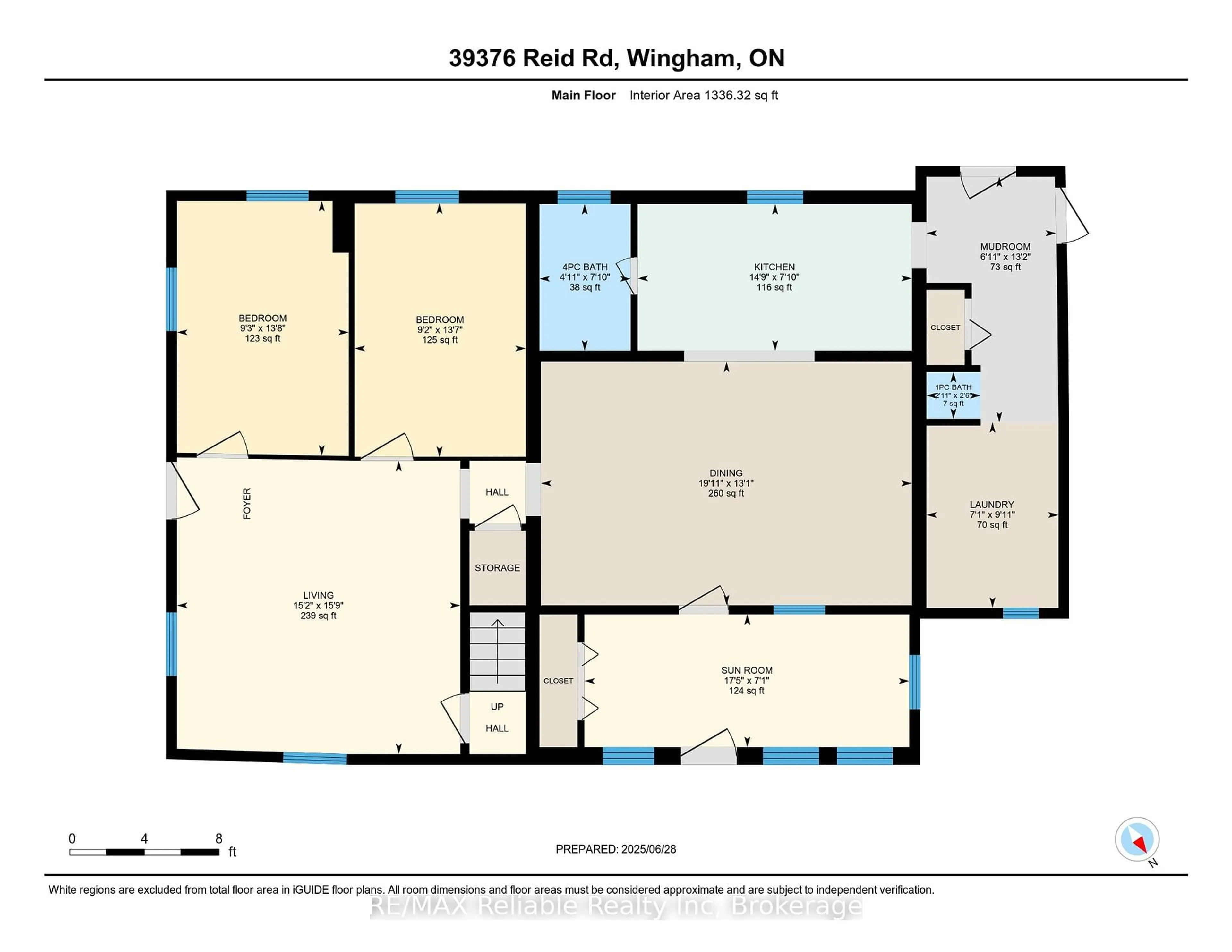 Floor plan for 39376 Reid Rd, North Huron Ontario N0G 2W0
