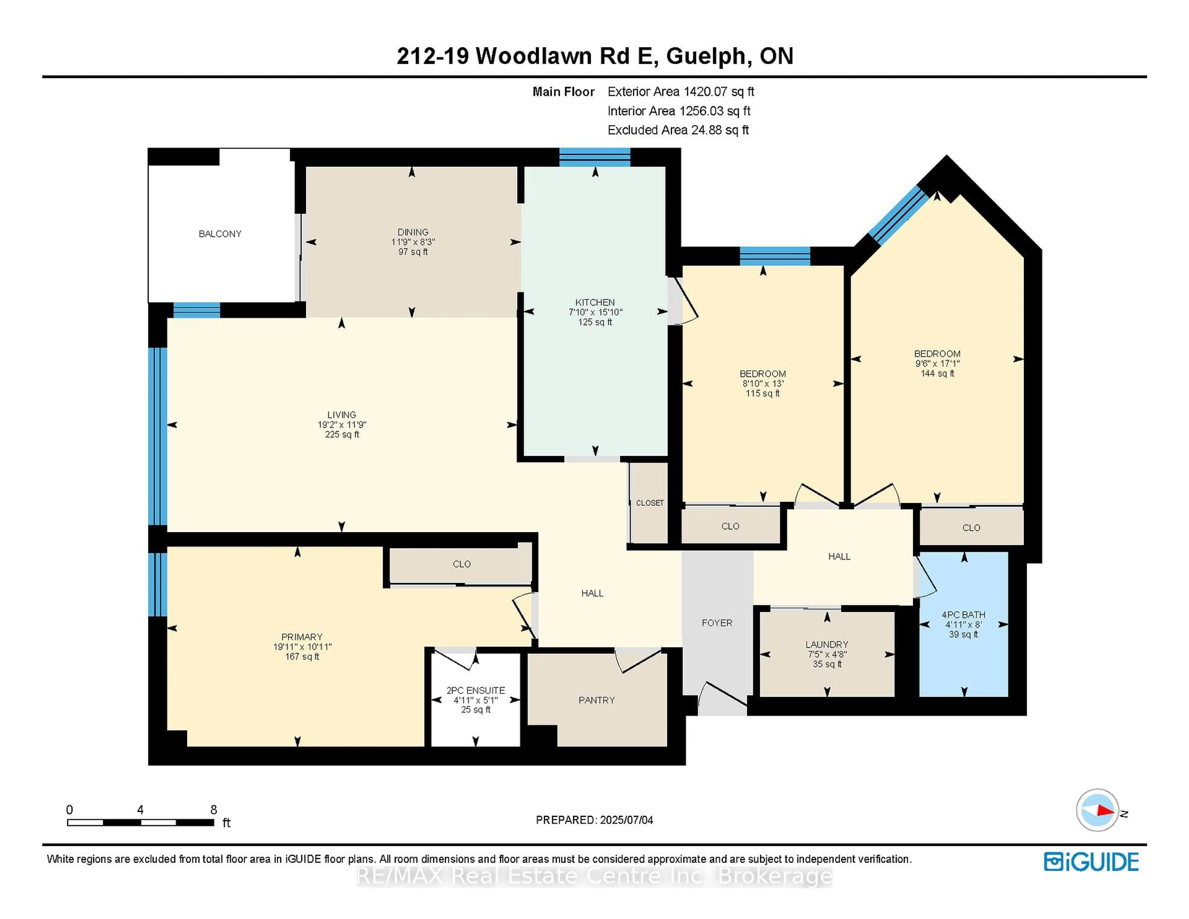 Floor plan for 19 Woodlawn Rd #212, Guelph Ontario N1H 7B1