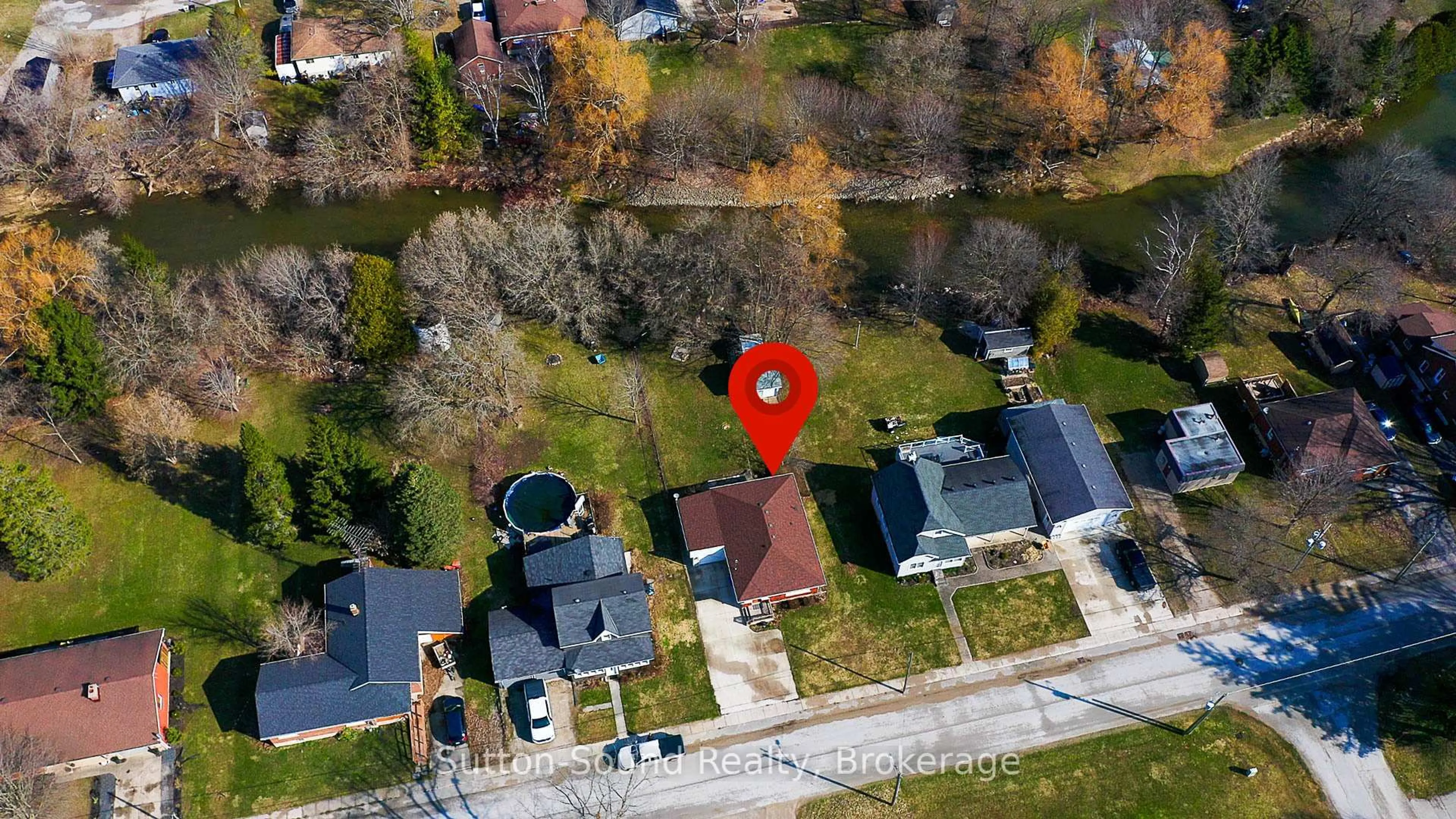 A pic from outside/outdoor area/front of a property/back of a property/a pic from drone, street for 60 Mill St, Arran-Elderslie Ontario N0H 2N0