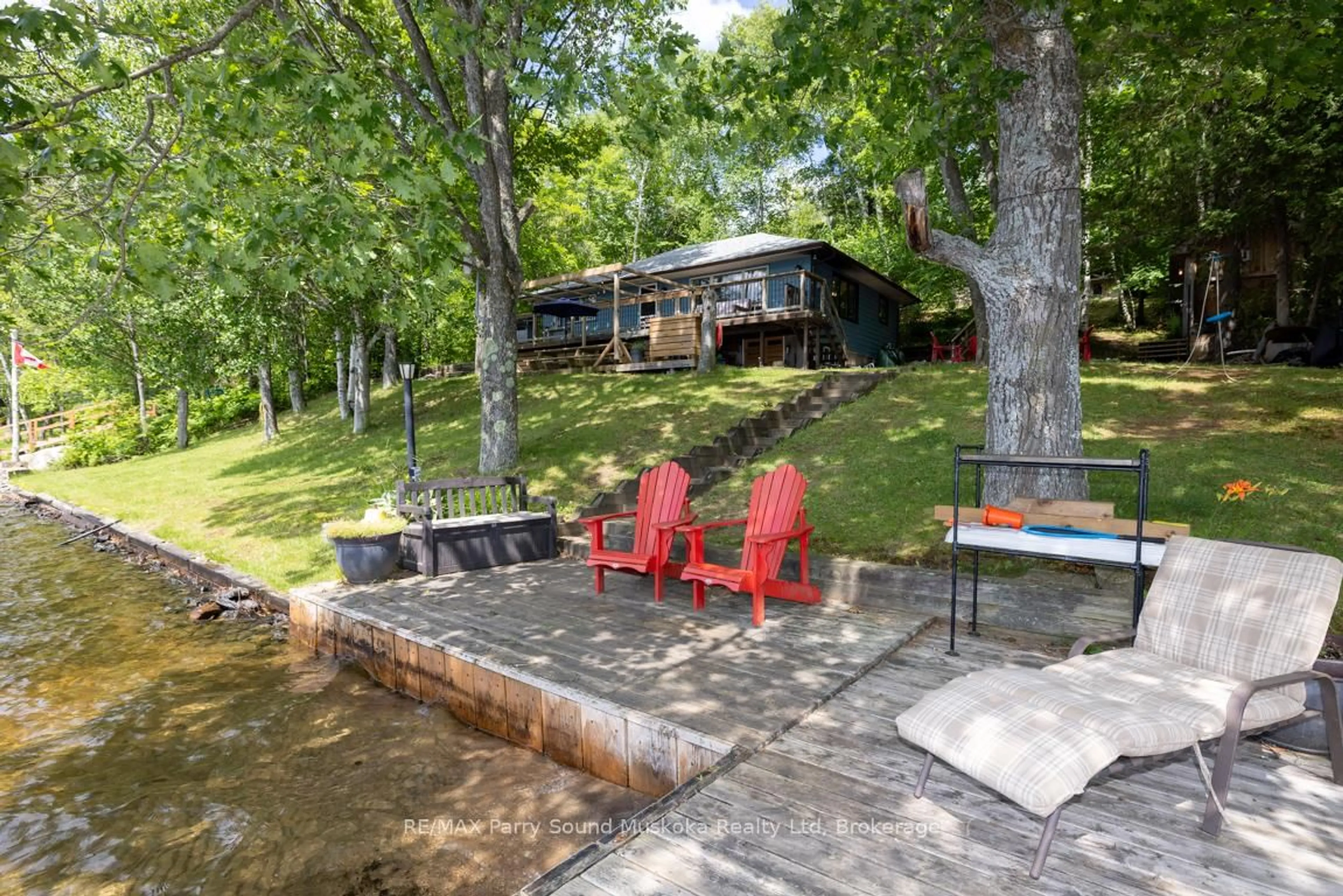 Patio, water/lake/river/ocean view for 8 Ralph's Walkway, Seguin Ontario P2A 2W8