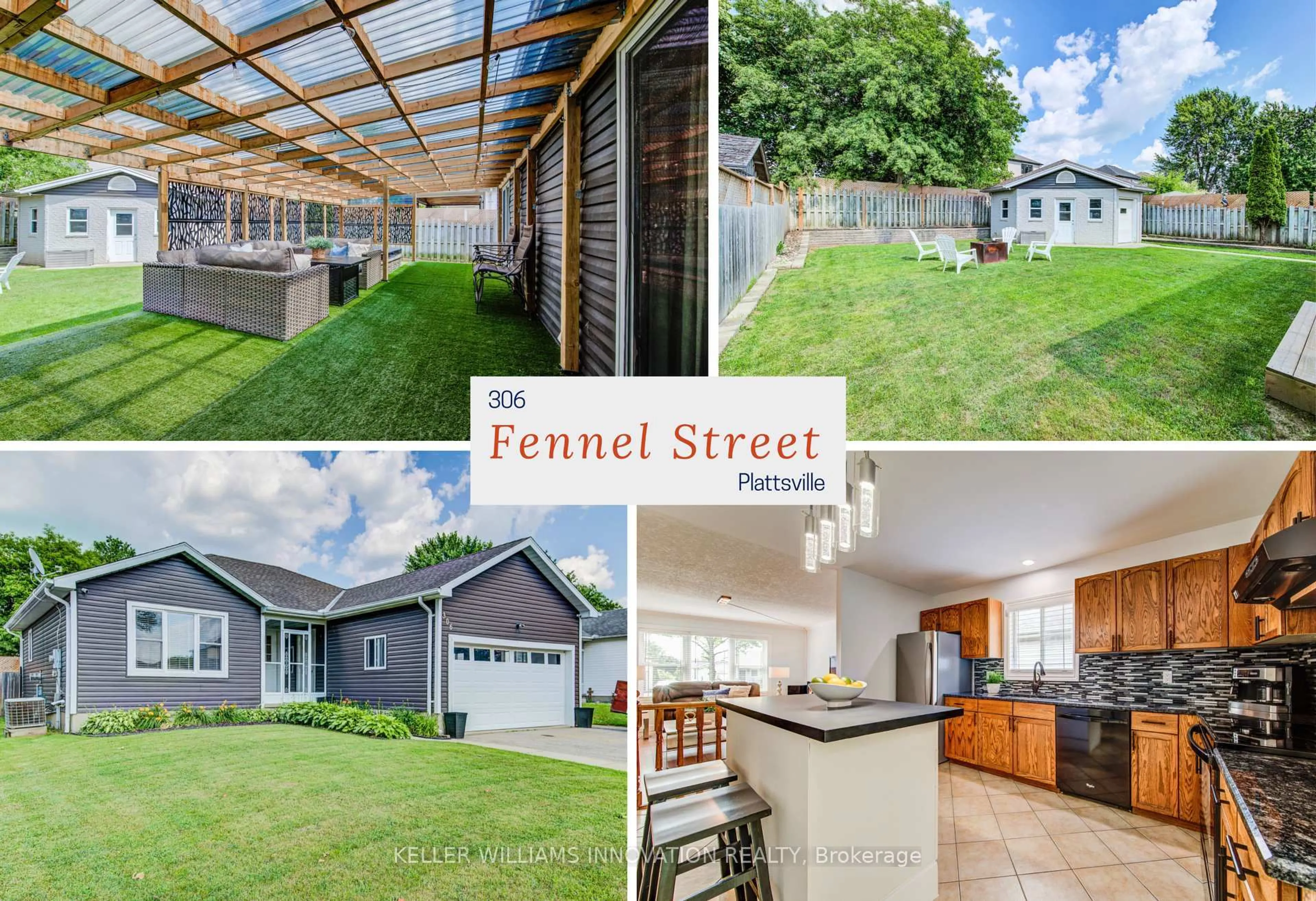 A pic from outside/outdoor area/front of a property/back of a property/a pic from drone, street for 306 Fennel St, Blandford-Blenheim Ontario N0J 1S0