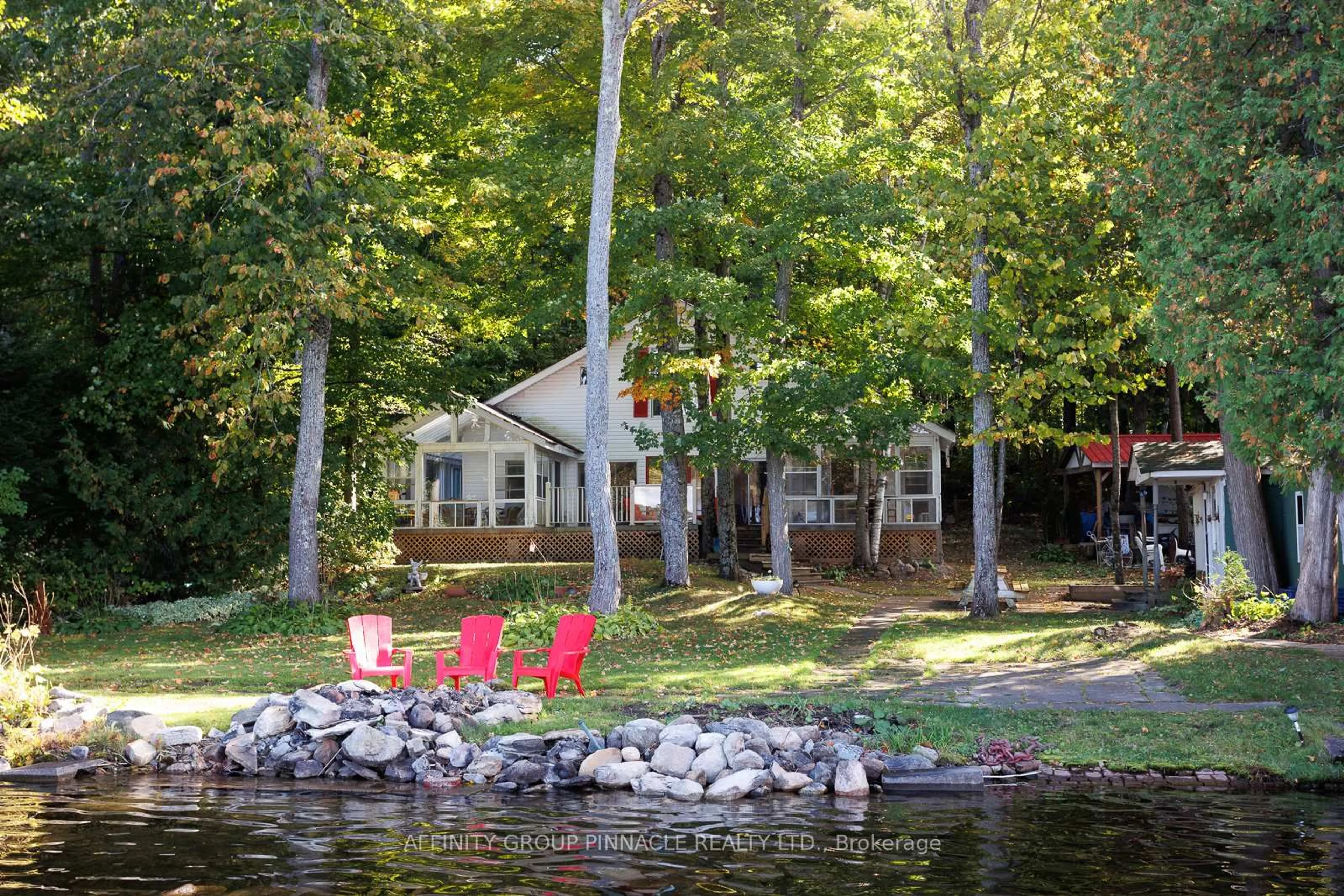 Patio, water/lake/river/ocean view for 38 Dewey's Island Rd, Kawartha Lakes Ontario K0M 1N0