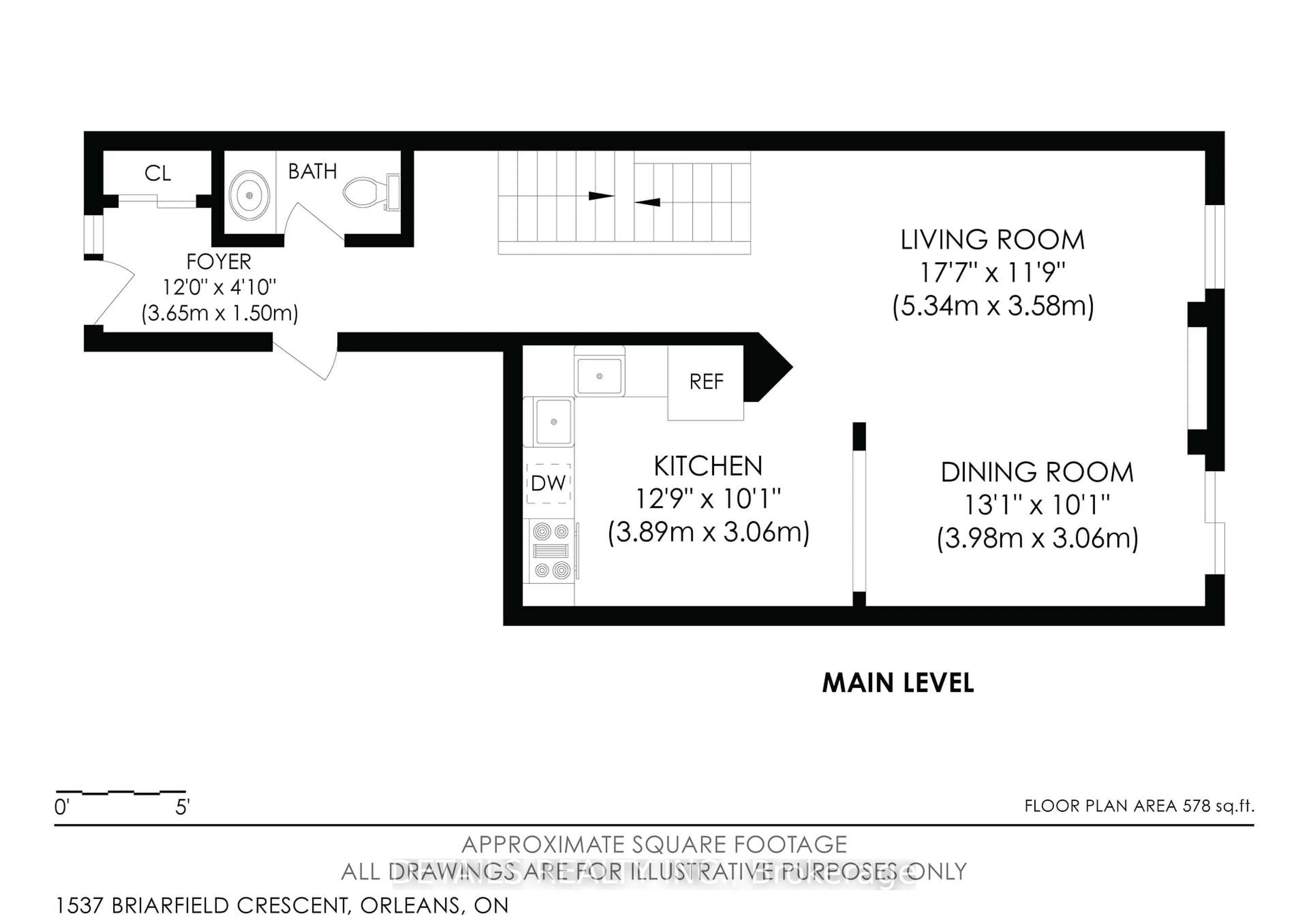 Floor plan for 1537 Briarfield Cres, Ottawa Ontario K4A 1Z9