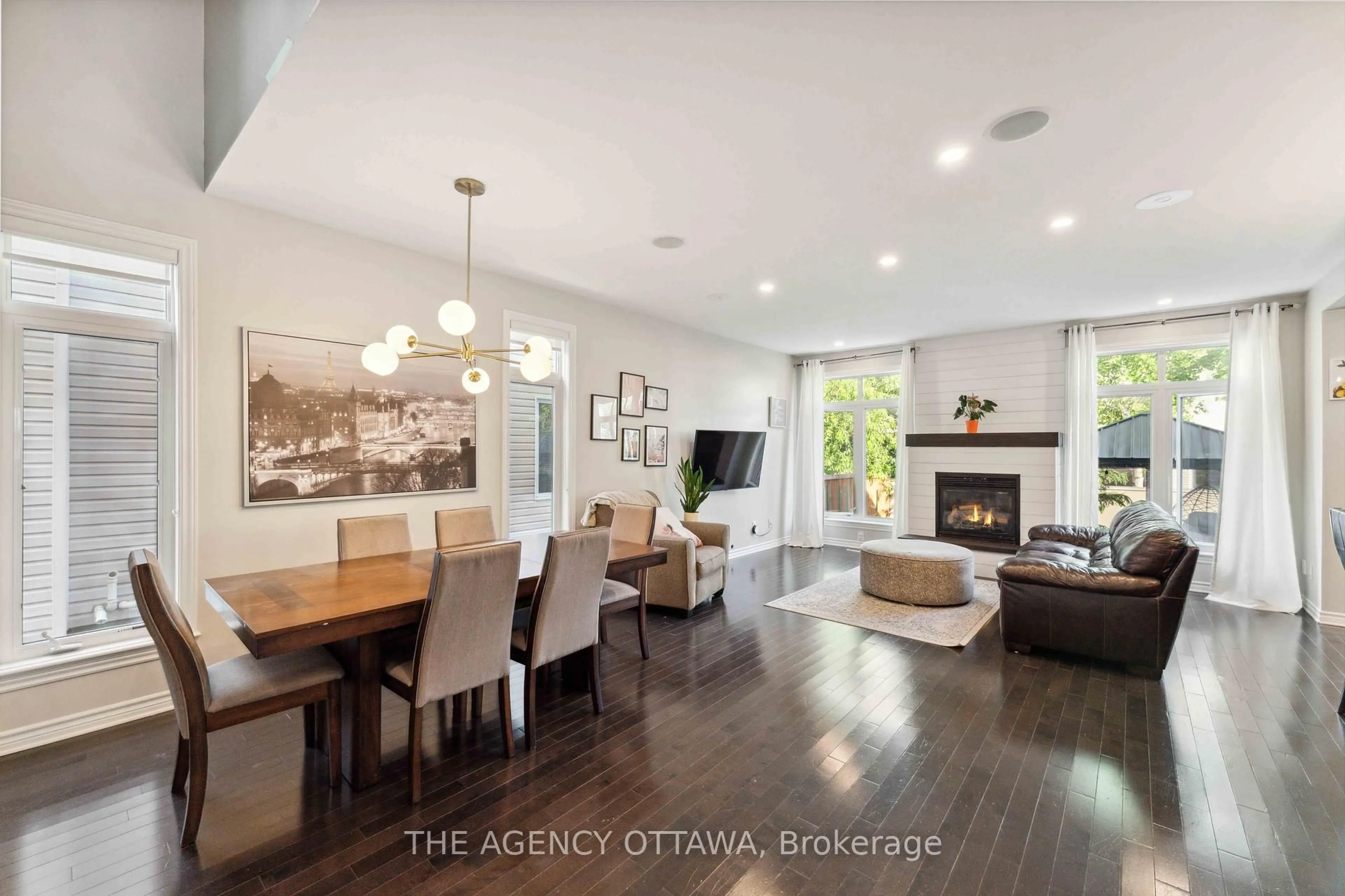 Open concept kitchen, wood/laminate floor for 626 White Alder Ave, Ottawa Ontario K1T 0E5