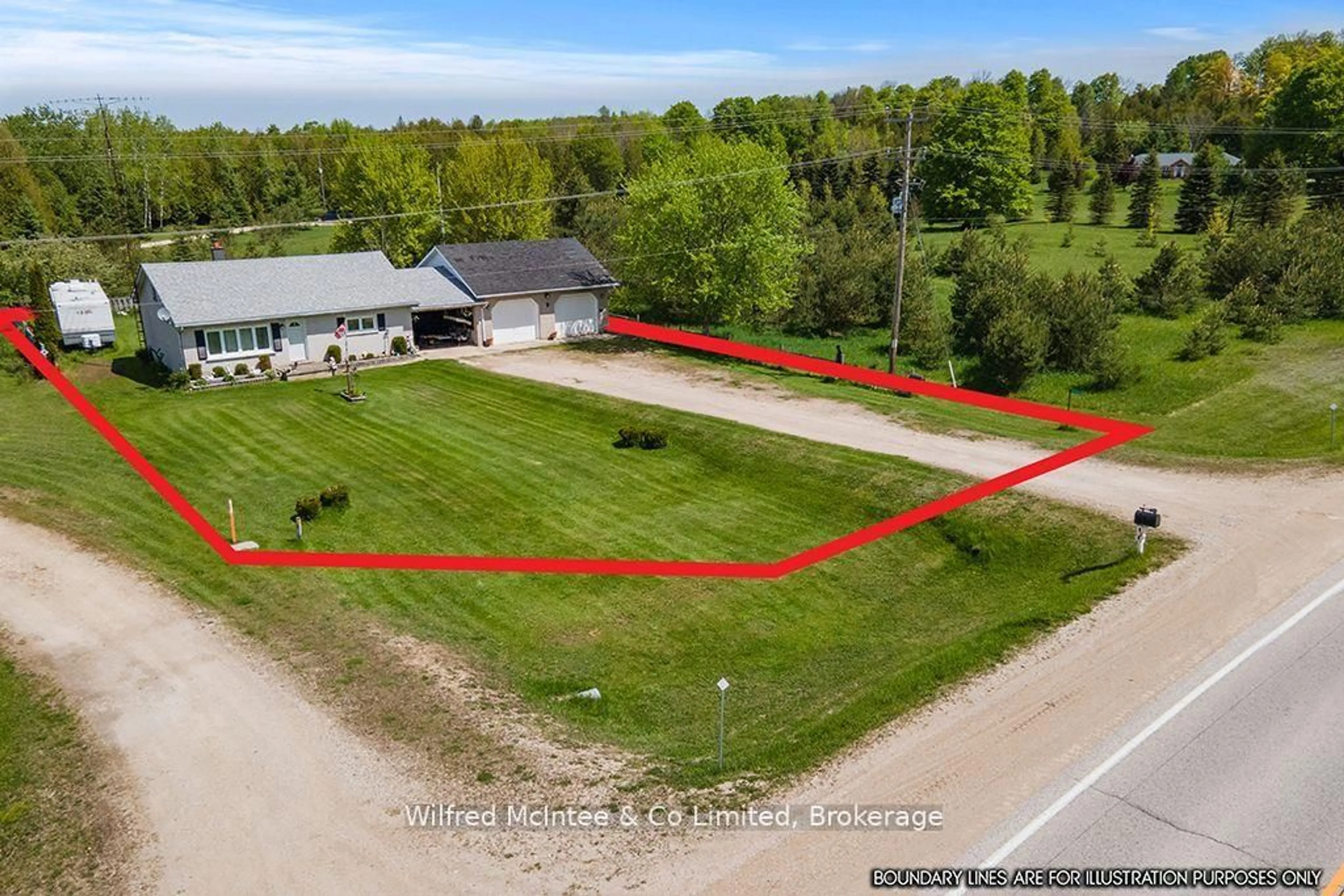 A pic from outside/outdoor area/front of a property/back of a property/a pic from drone, unknown for 403343 Grey Road 4, West Grey Ontario N0C 1K0
