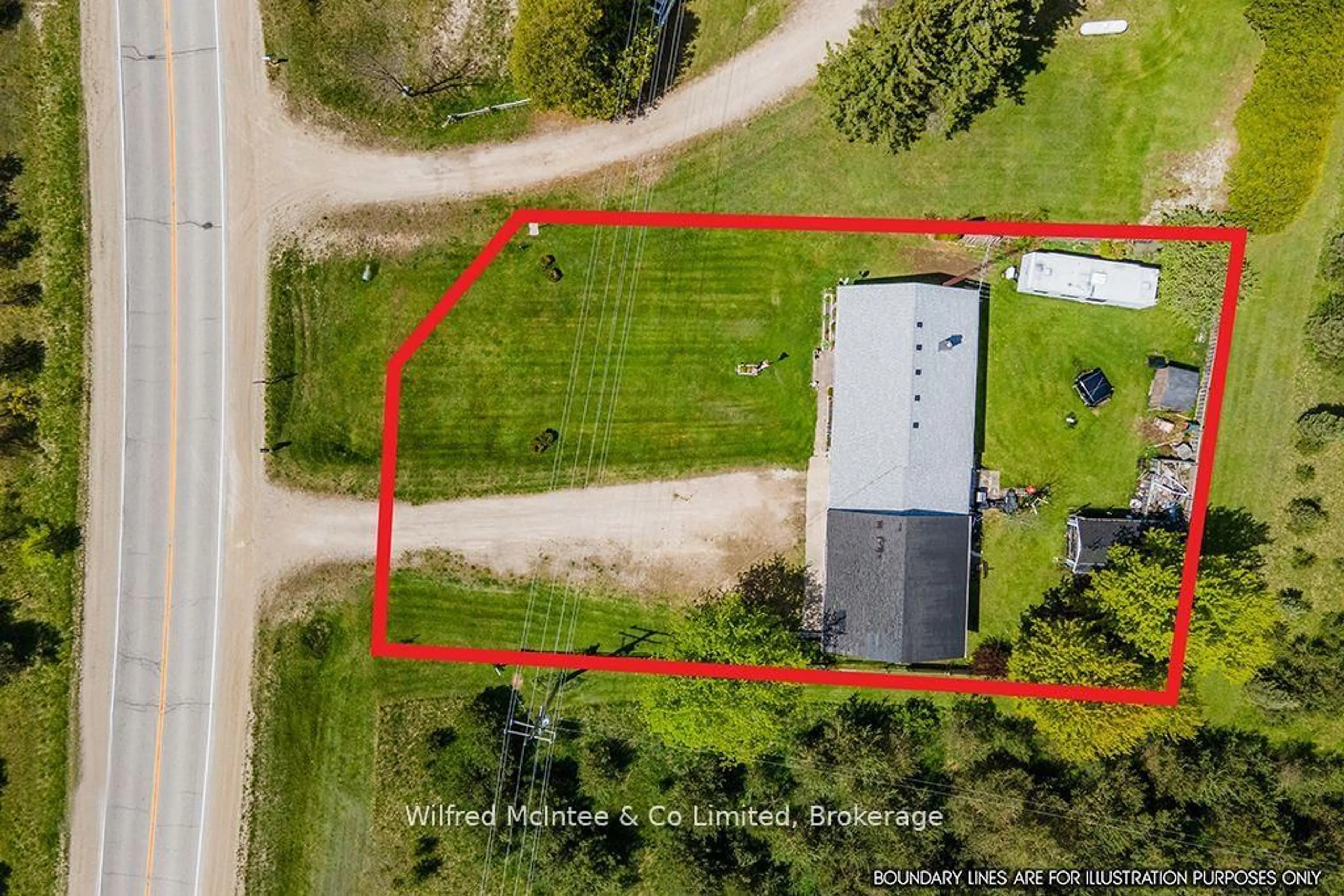 A pic from outside/outdoor area/front of a property/back of a property/a pic from drone, street for 403343 Grey Road 4, West Grey Ontario N0C 1K0