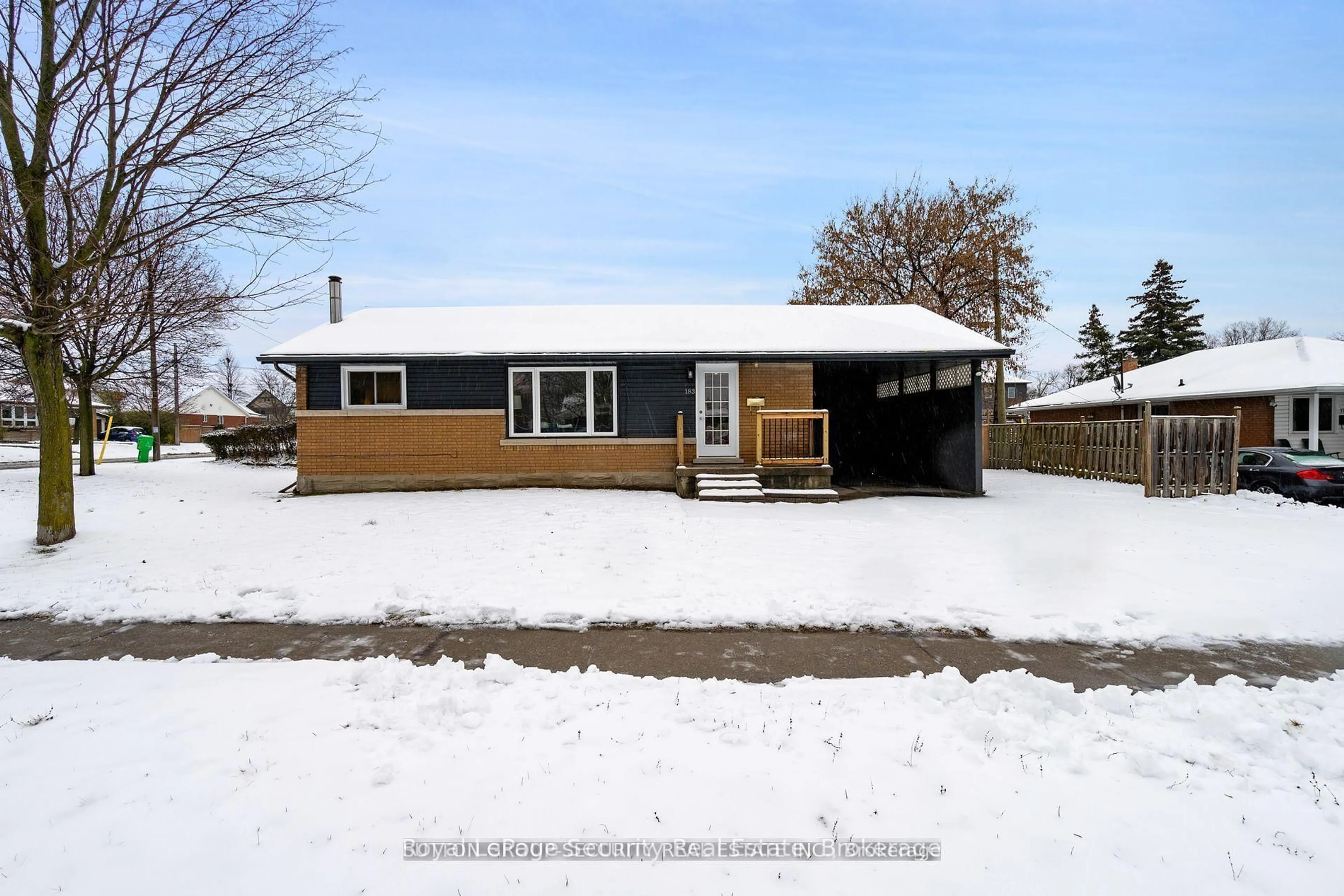 Home with vinyl exterior material, street for 183 Sekura St, Cambridge Ontario N1R 3R2