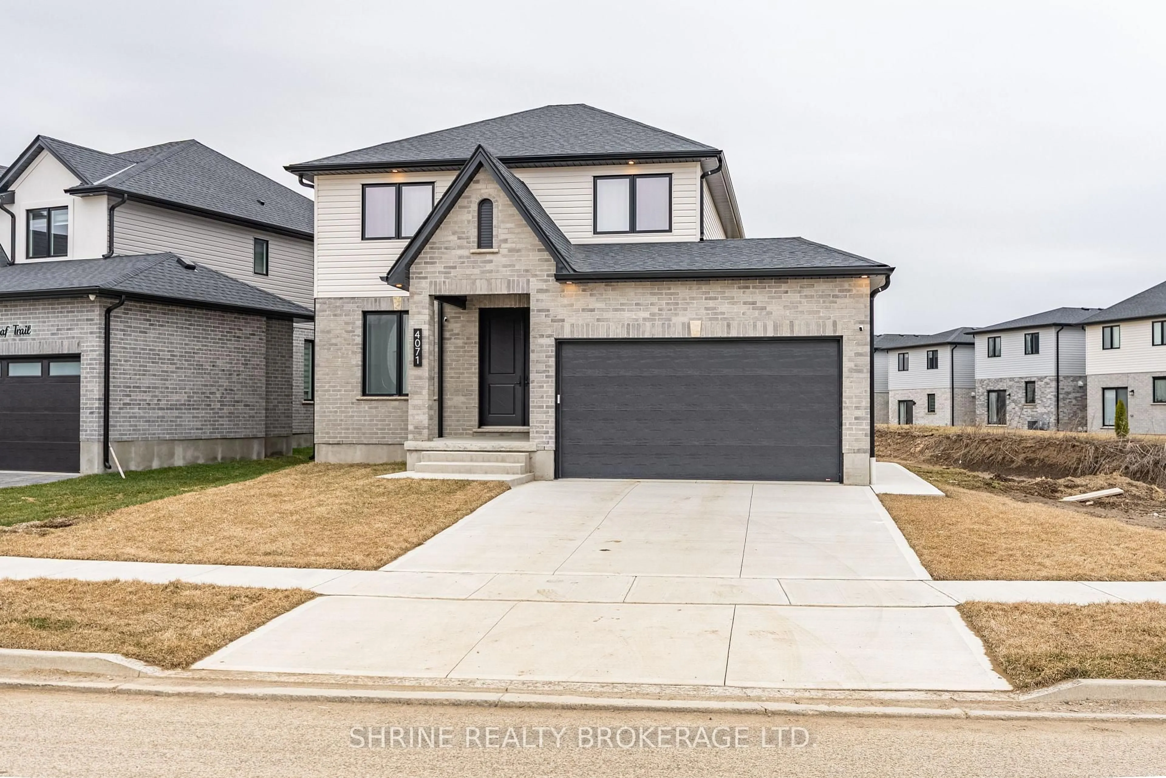 Home with brick exterior material, street for 4071 Big Leaf Tr, London South Ontario N6P 1H5
