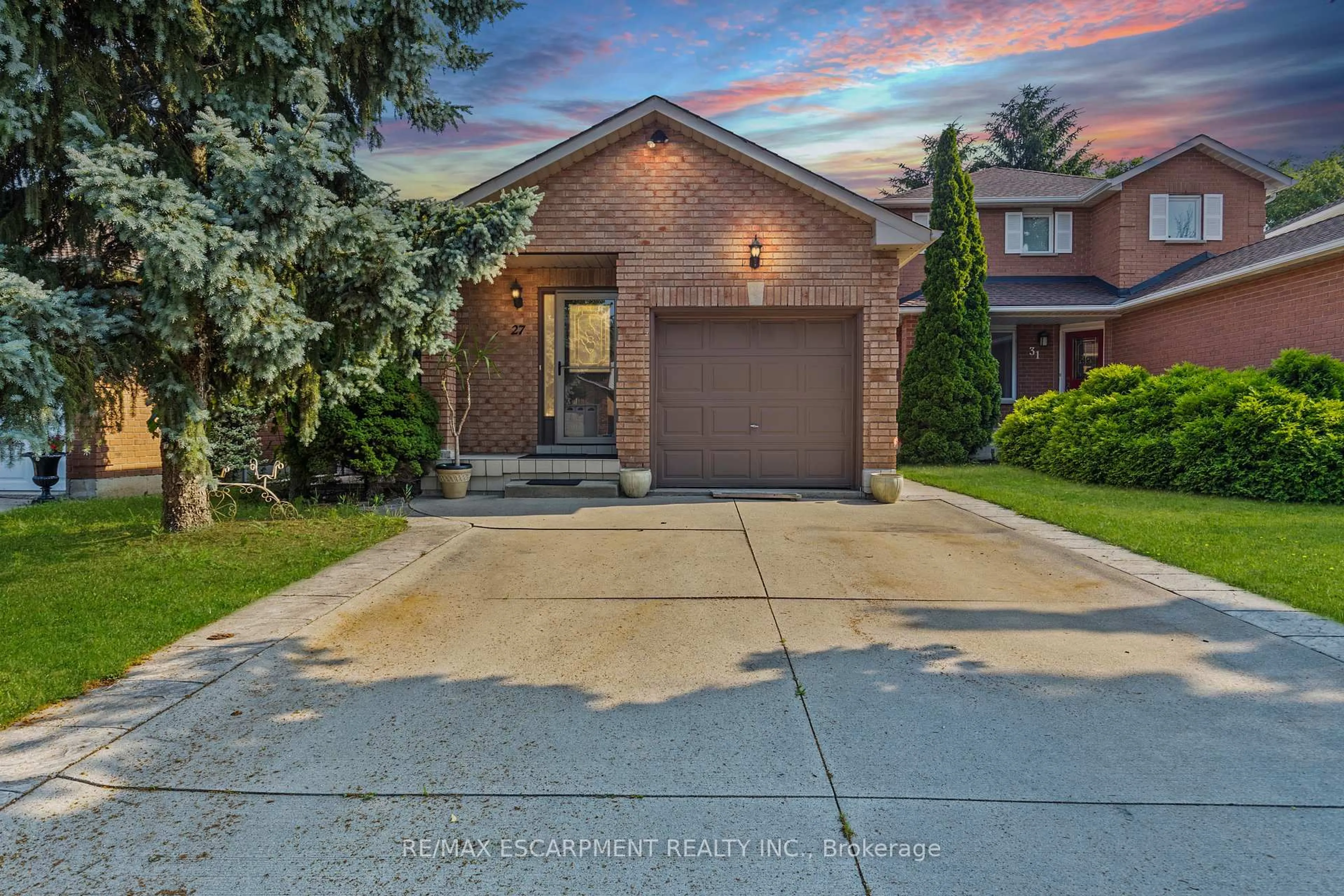 Home with brick exterior material, street for 27 Cartier Cres, Hamilton Ontario L8W 3L8
