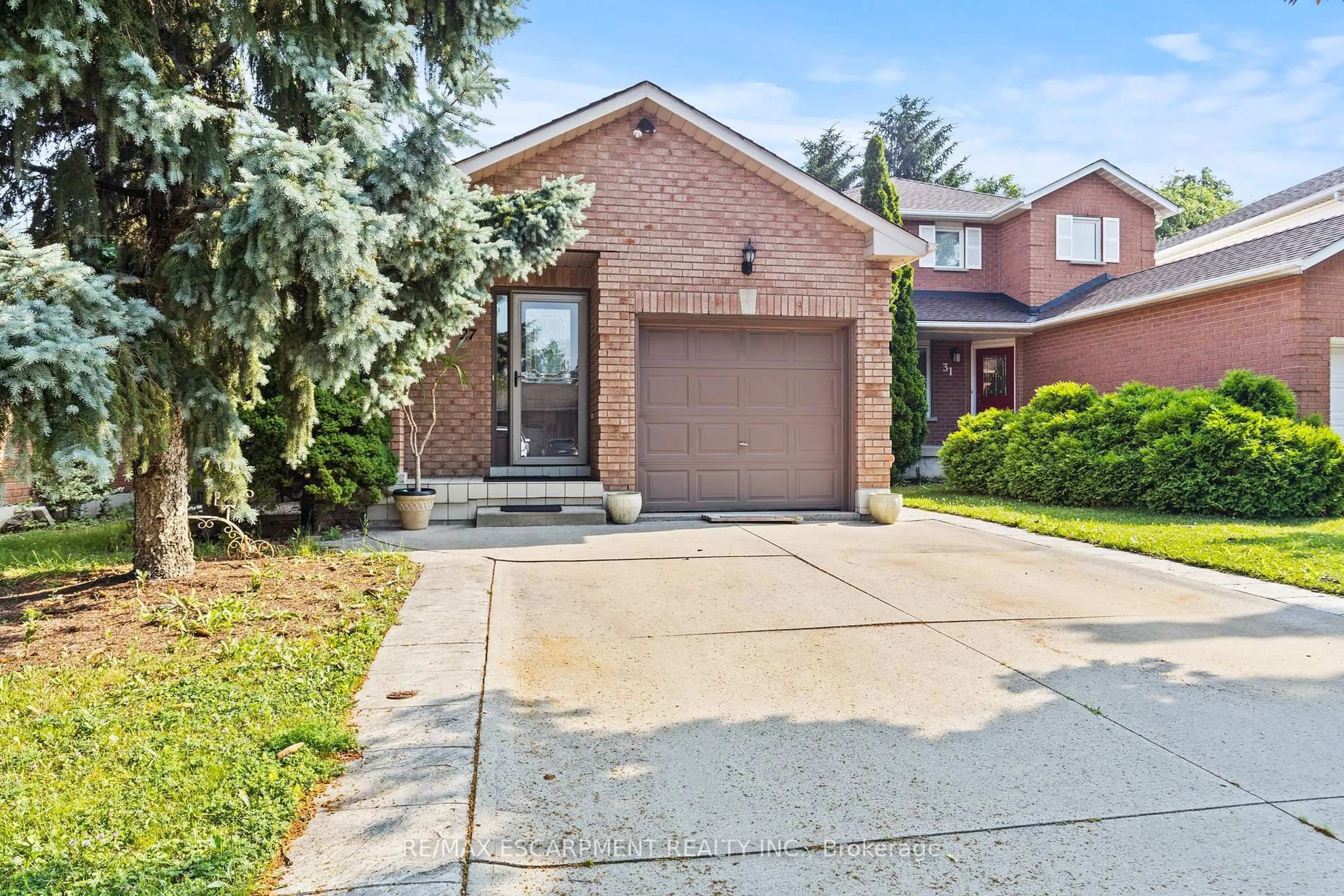 Home with brick exterior material, street for 27 Cartier Cres, Hamilton Ontario L8W 3L8