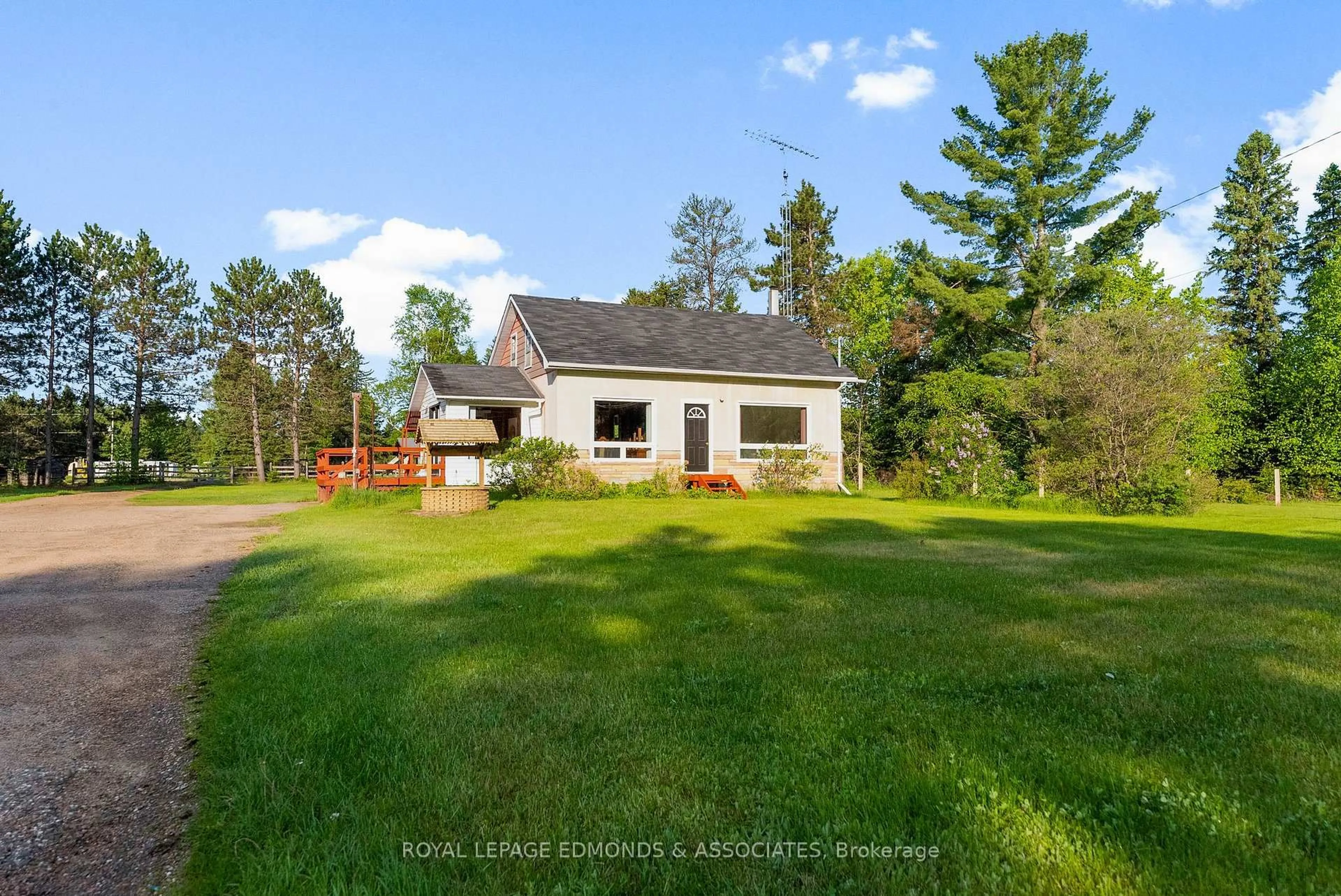 A pic from outside/outdoor area/front of a property/back of a property/a pic from drone, water/lake/river/ocean view for 3433 Round Lake Rd, Killaloe Ontario K0J 2A0